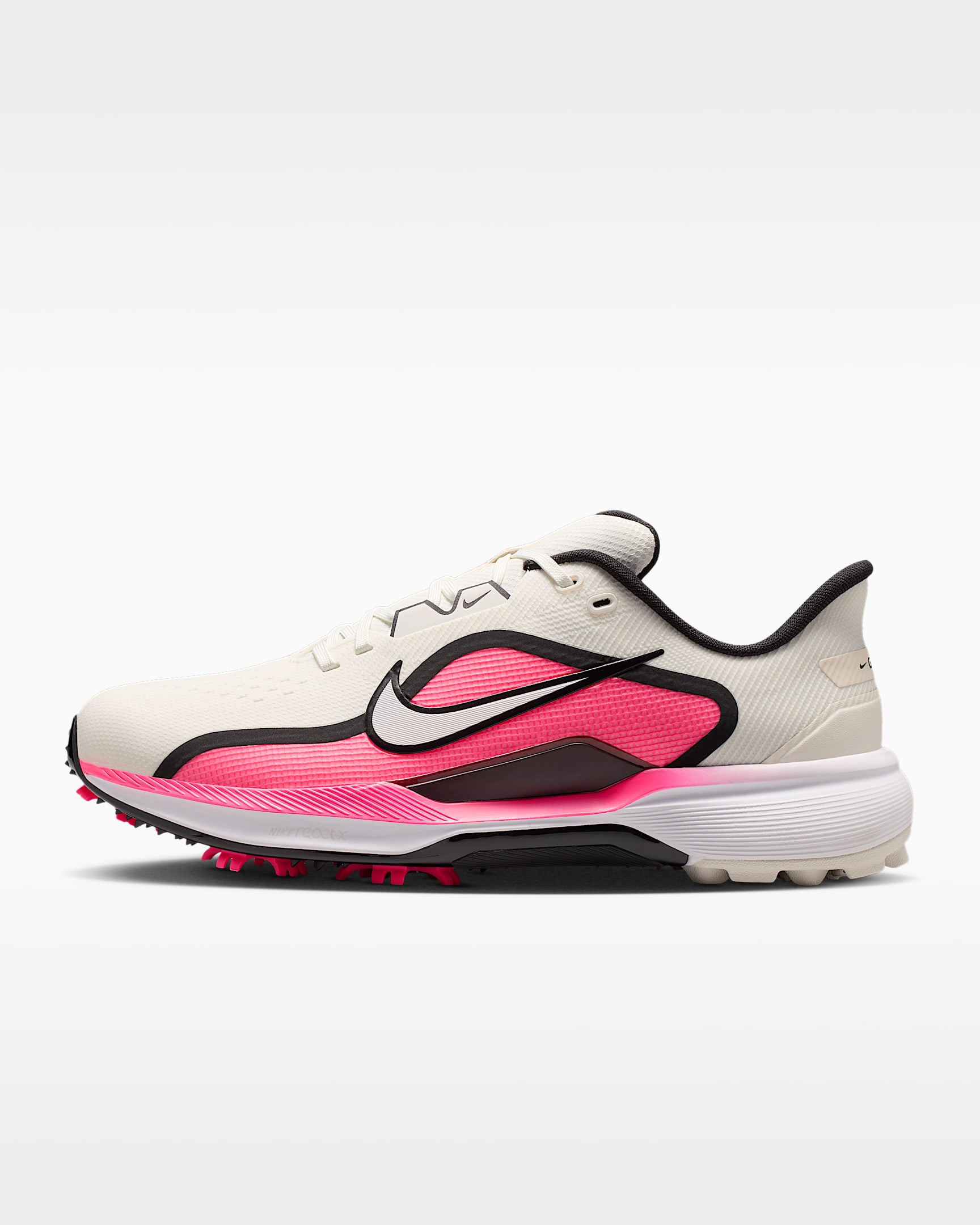 Nike Pegasus 1 G 男/女高尔夫球鞋（宽版） - 帆白/透明粉/黑