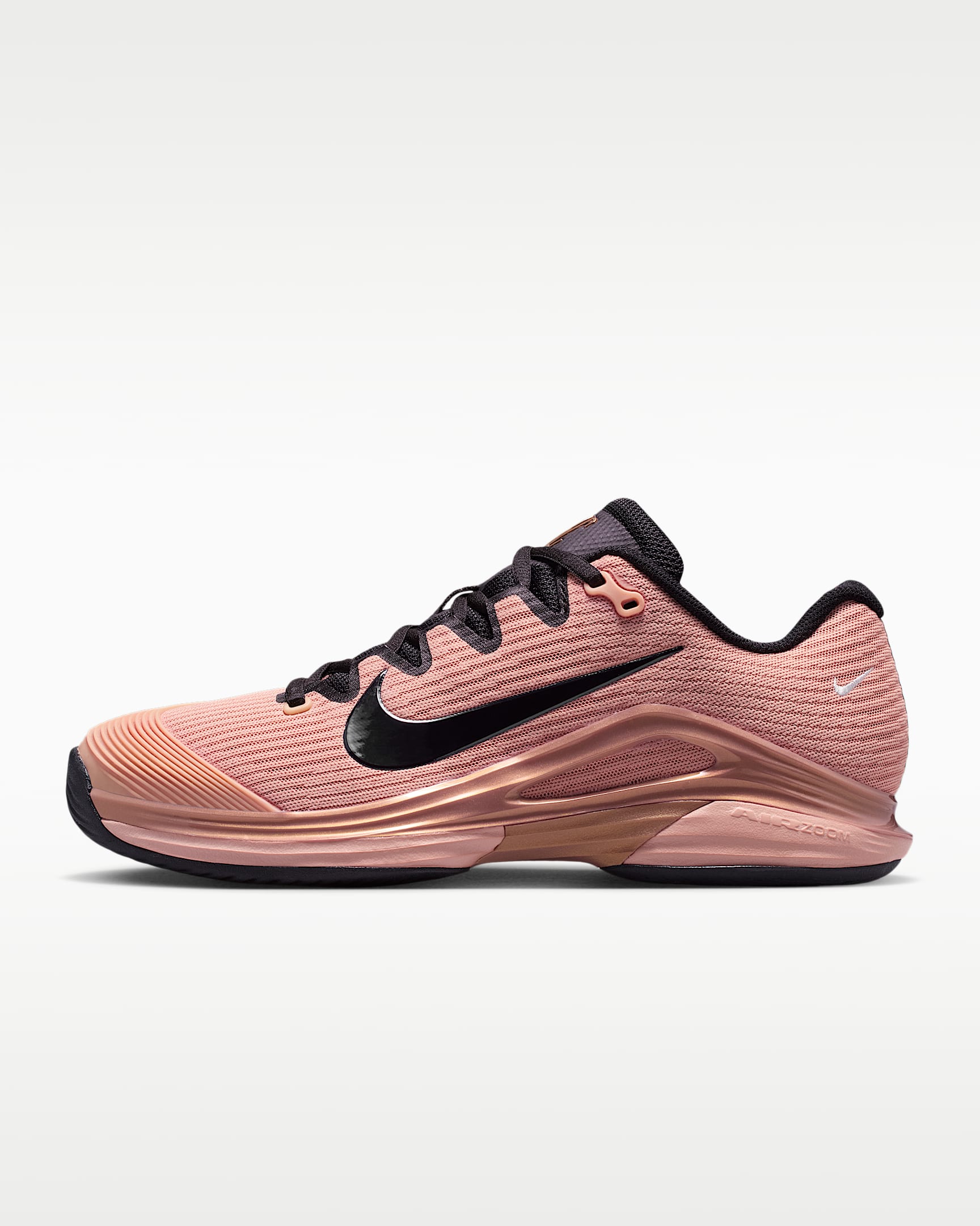 Nike Vapor 12 PRM 女子硬地球场网球鞋 - 红古铜/白金色/黑