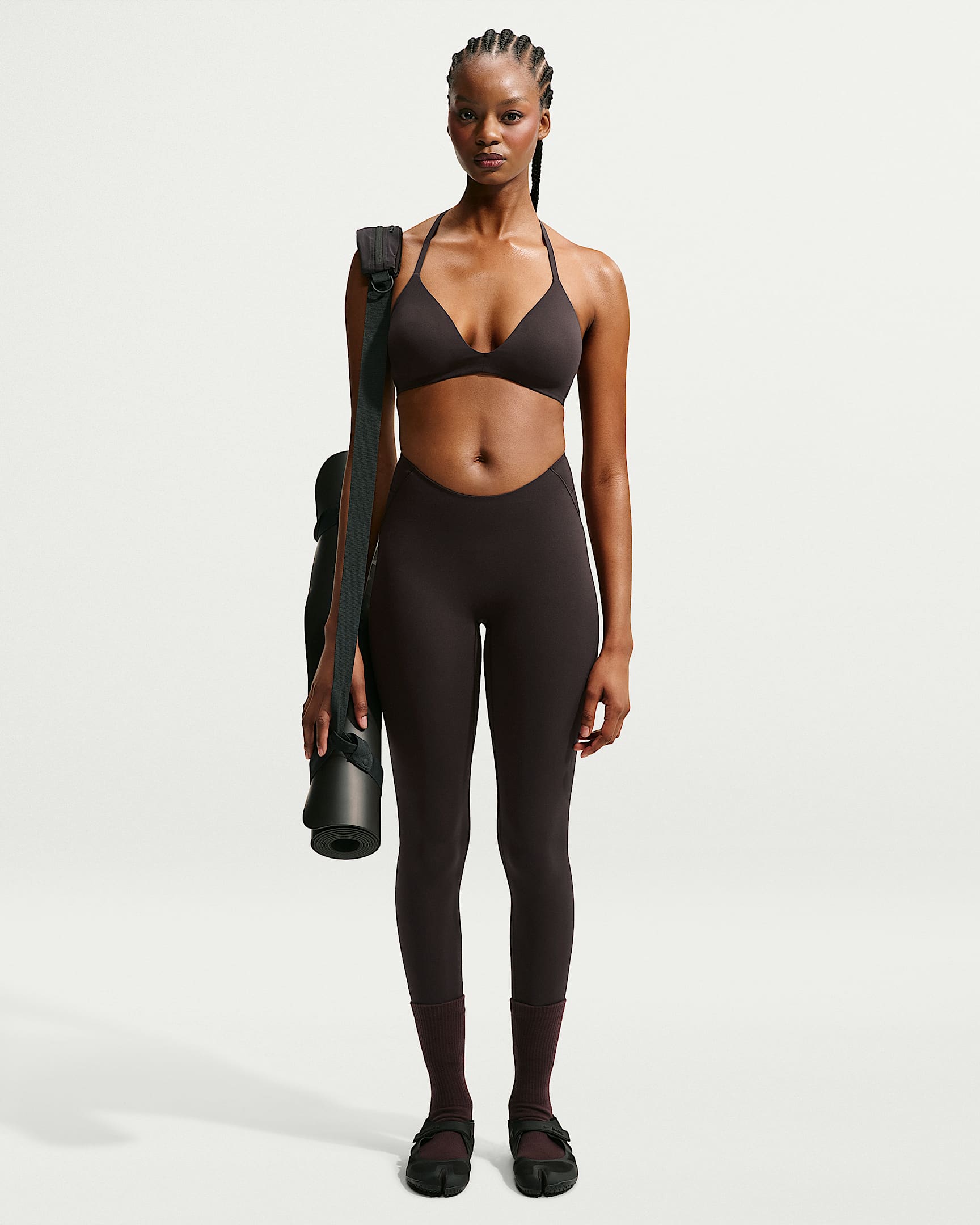 NikeSKIMS Studio Stretch 女子速干紧身裤 - NSKM Dark Roast/NSKM Dark Roast