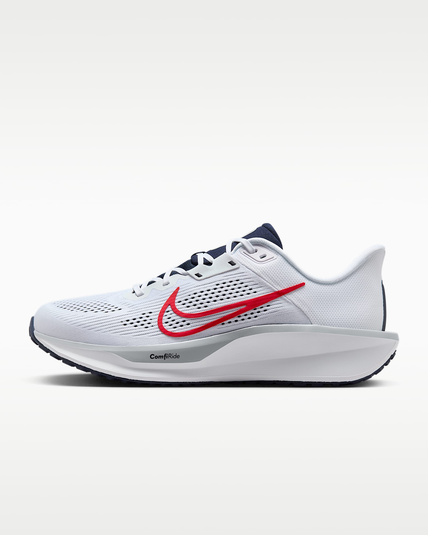 Nike Quest 6 男子公路跑步鞋 - 白色/黑曜石色/狼灰/大学红