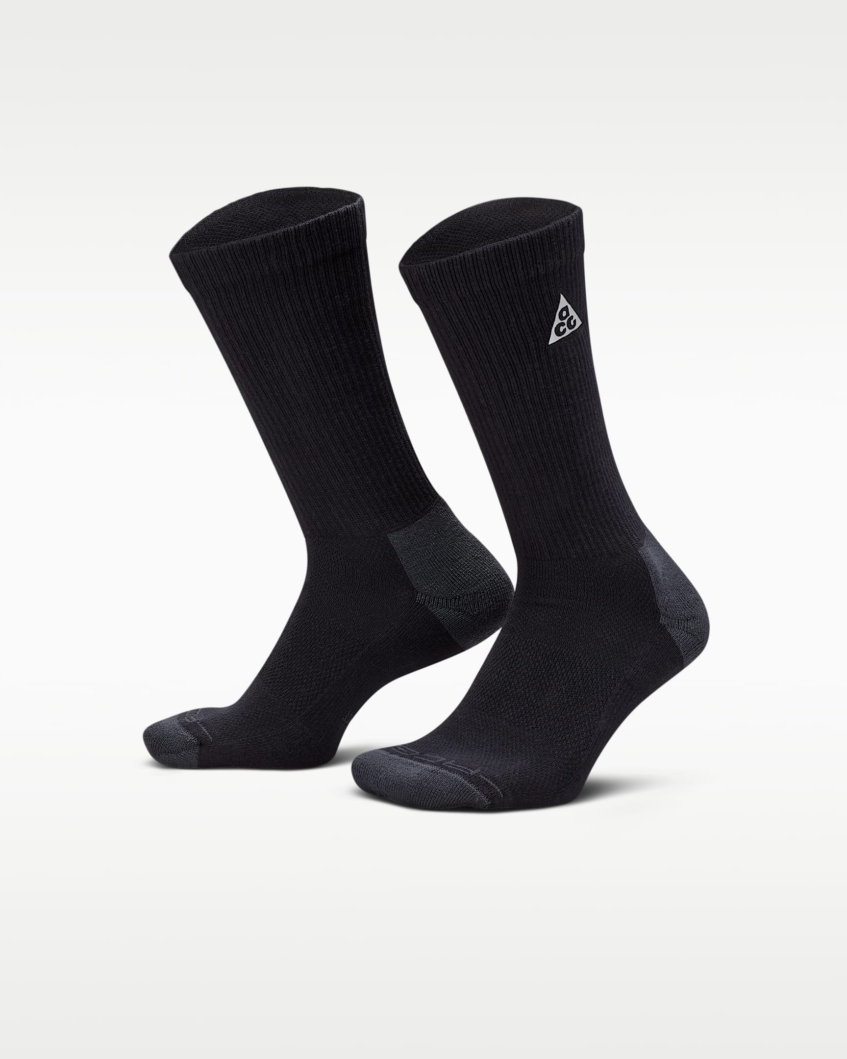 Nike ACG Everyday Elevated 速干中筒运动袜(1 双) - 黑/暗烟灰