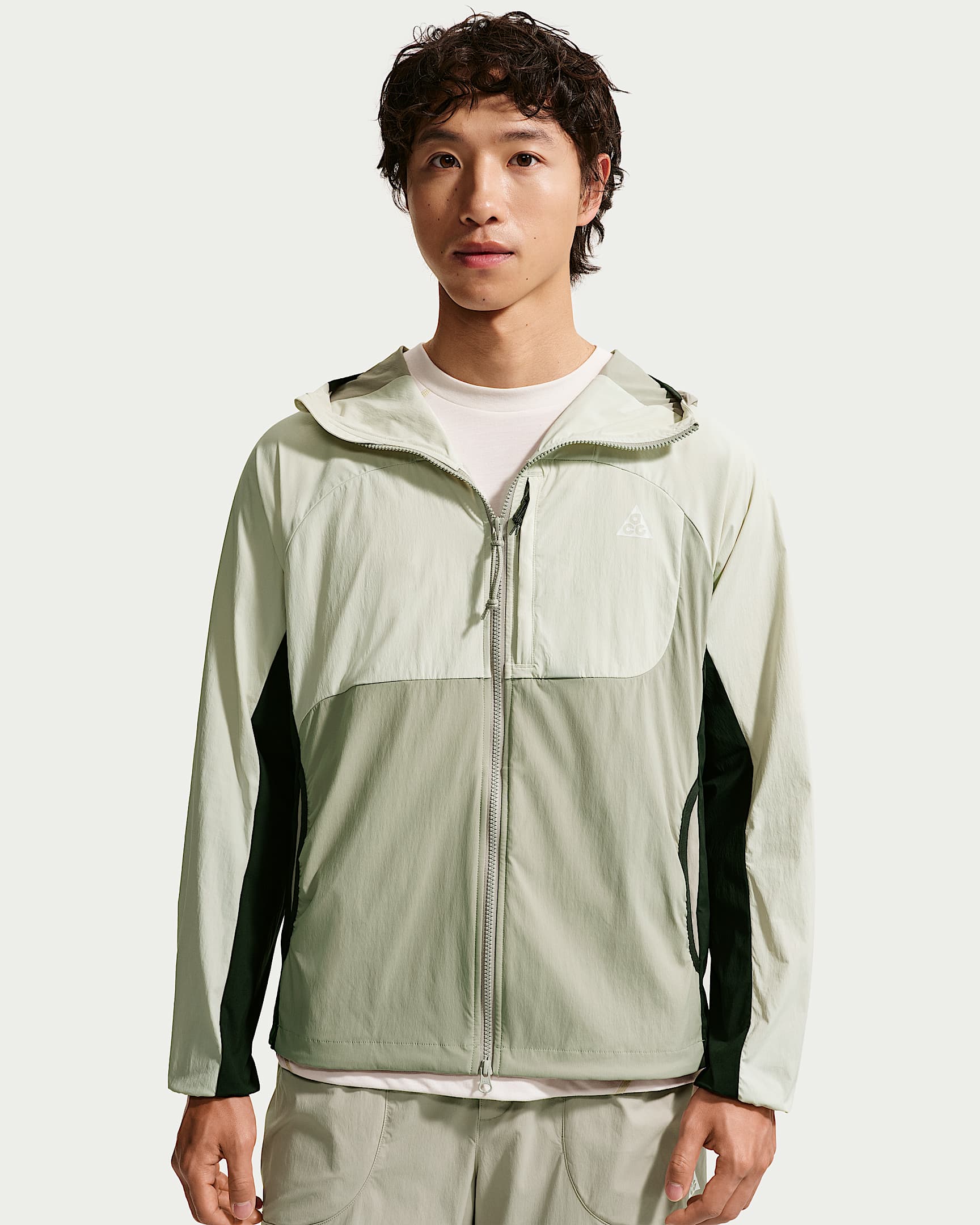 Nike ACG "Five Towers" 男子可收纳夹克 - 海玻璃色/雾杉木绿/黑云衫绿/山峰白