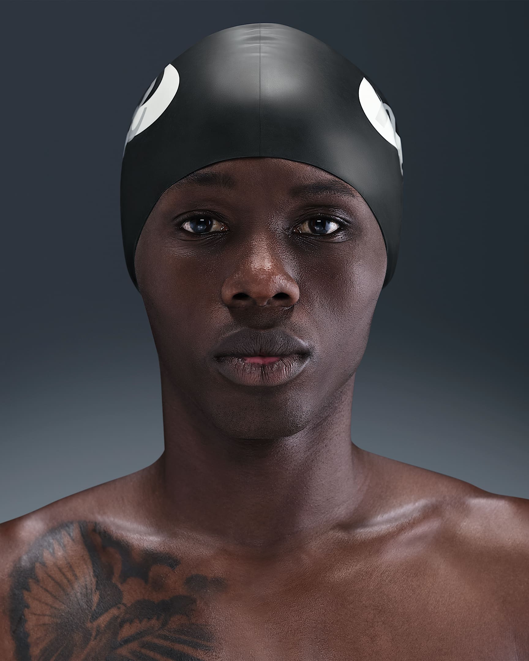 Nike Swim 硅胶泳帽 - 黑/白色/银/白色