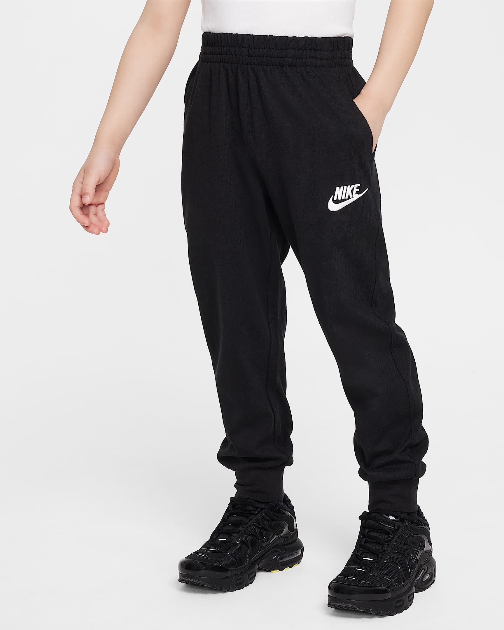 Nike Sportswear Club 幼童针织长裤 - 黑