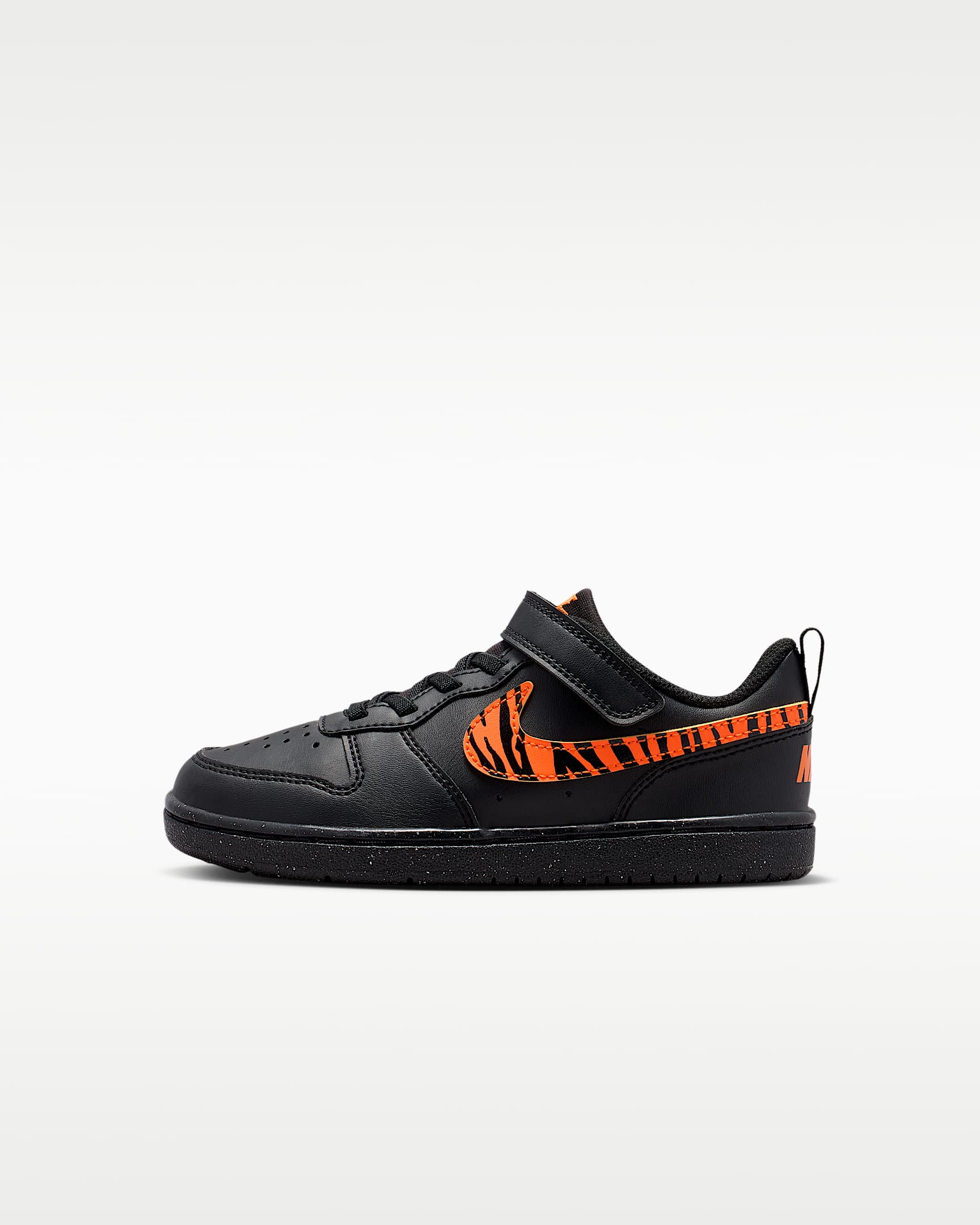 Nike Court Borough Low 耐克酷菠萝幼童运动鞋 - 黑/安全橙