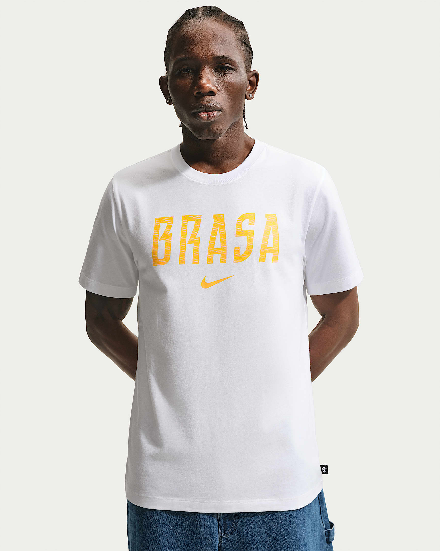 巴西队 Nike 男子足球T恤 - 白色