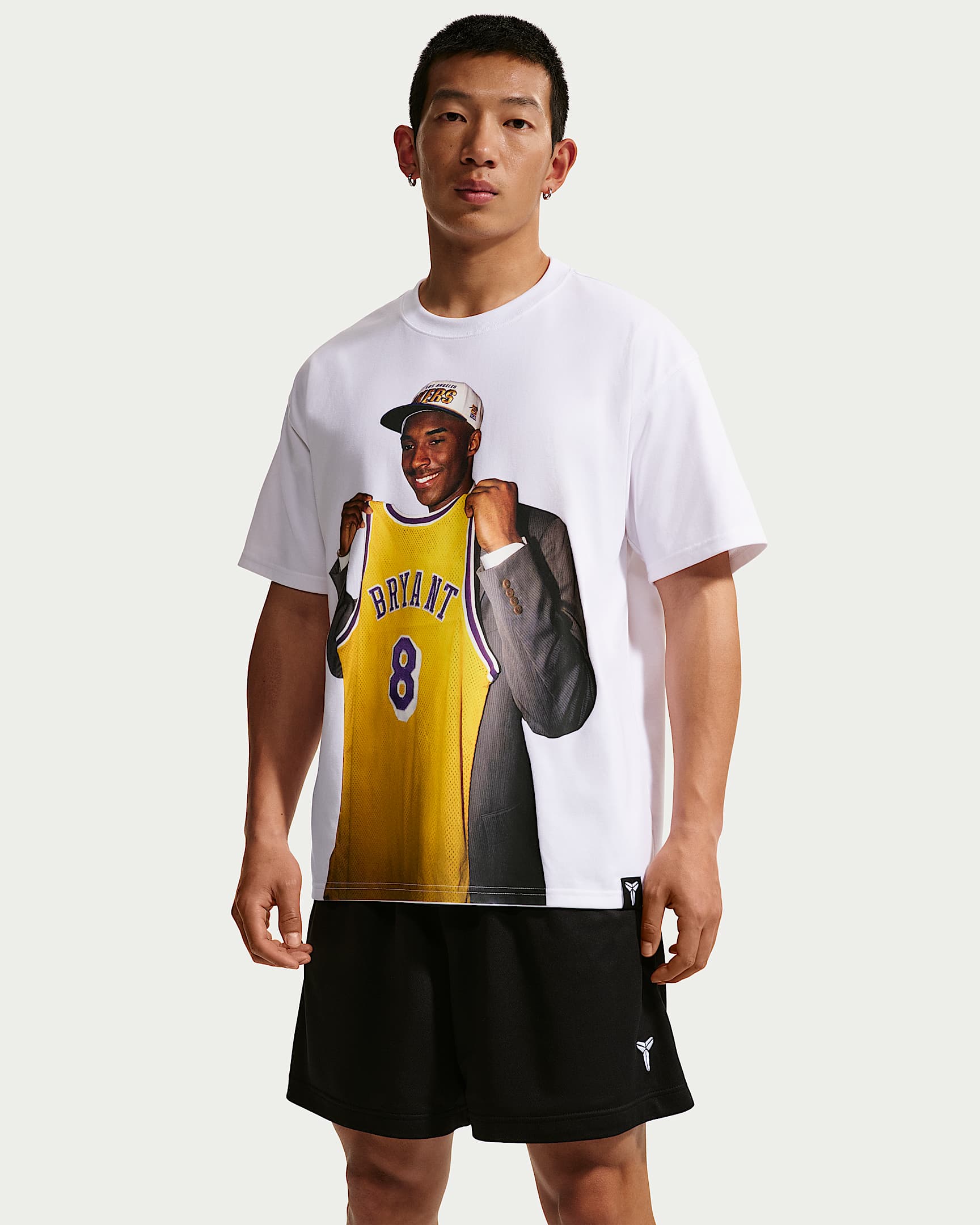 Kobe "Draft Pack" 科比男子速干短袖篮球T恤 - 白色