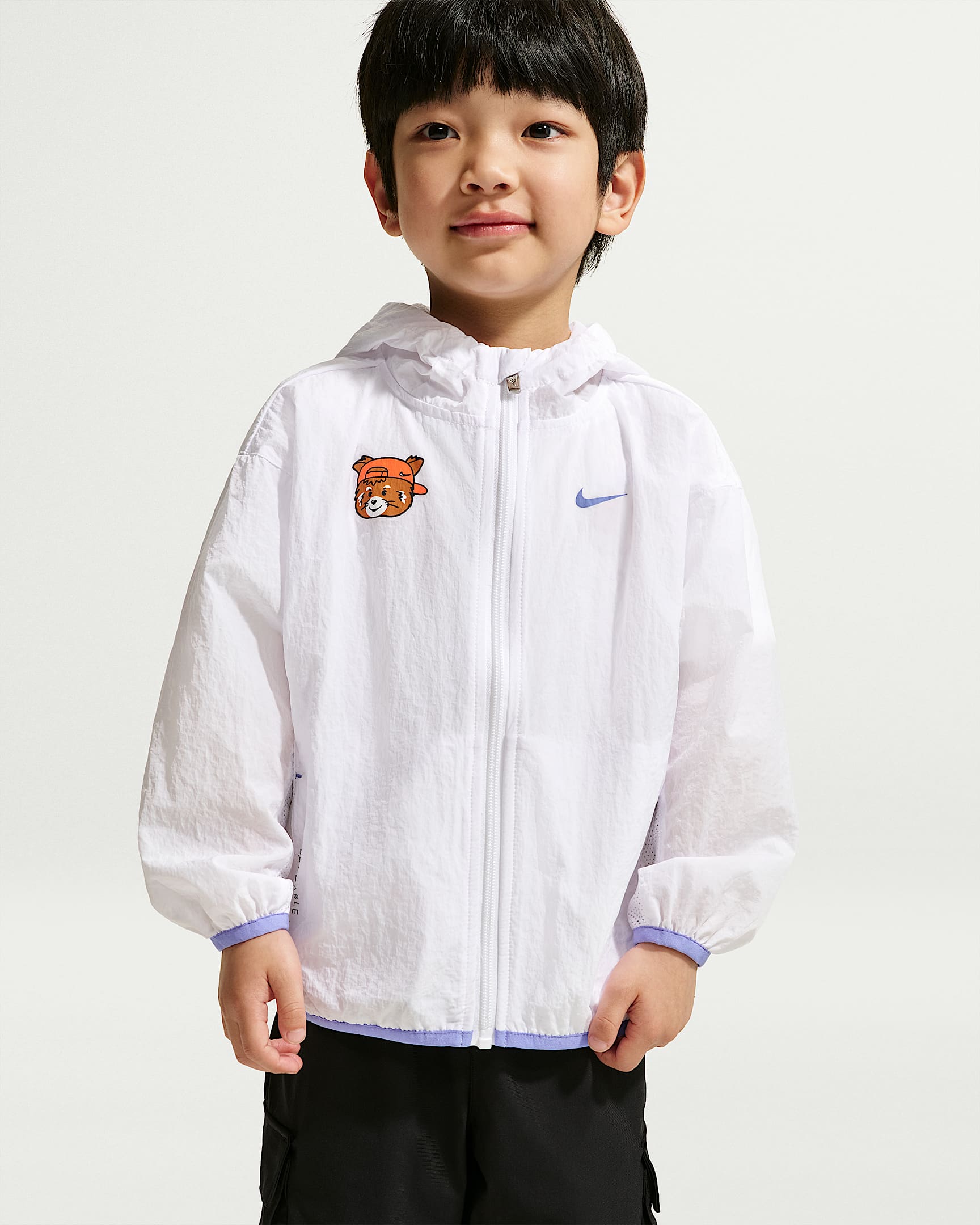 Nike Red Panda 婴童可收纳夹克 - 白色