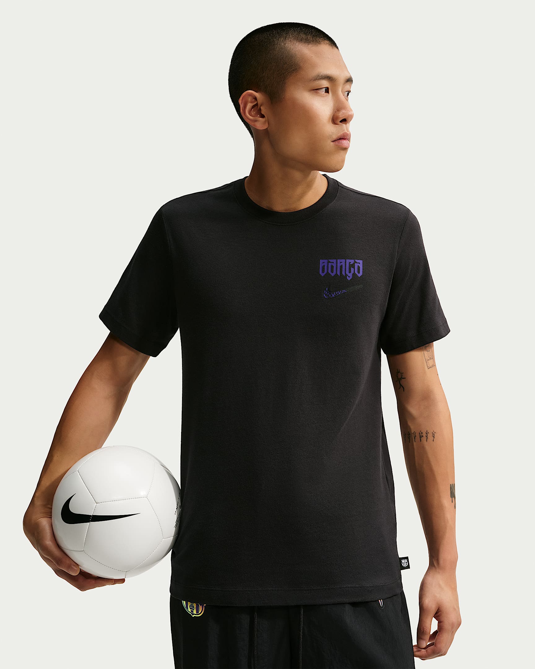 巴萨(巴塞罗那足球俱乐部)Kobe 科比男子短袖足球T恤 - 黑