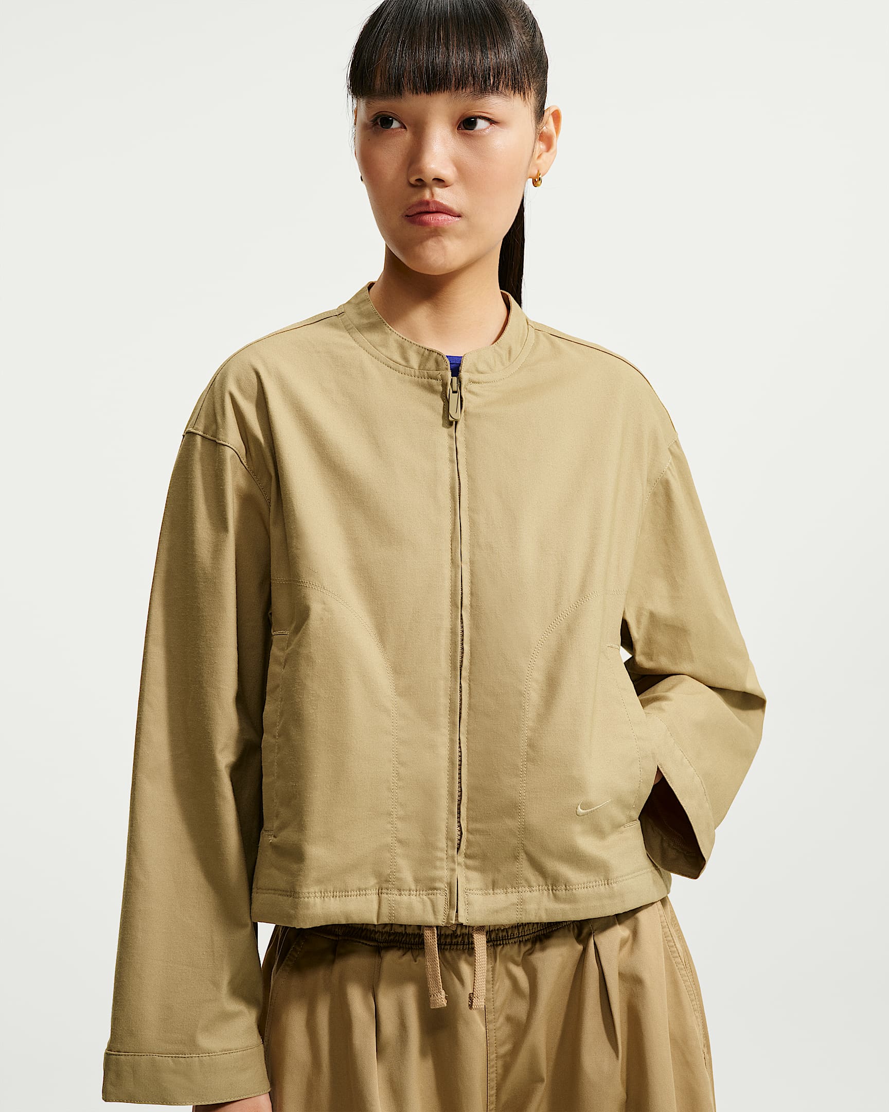 Nike Sportswear 女子 Oversize 风机能风夹克 - 杏茶色/杏茶色