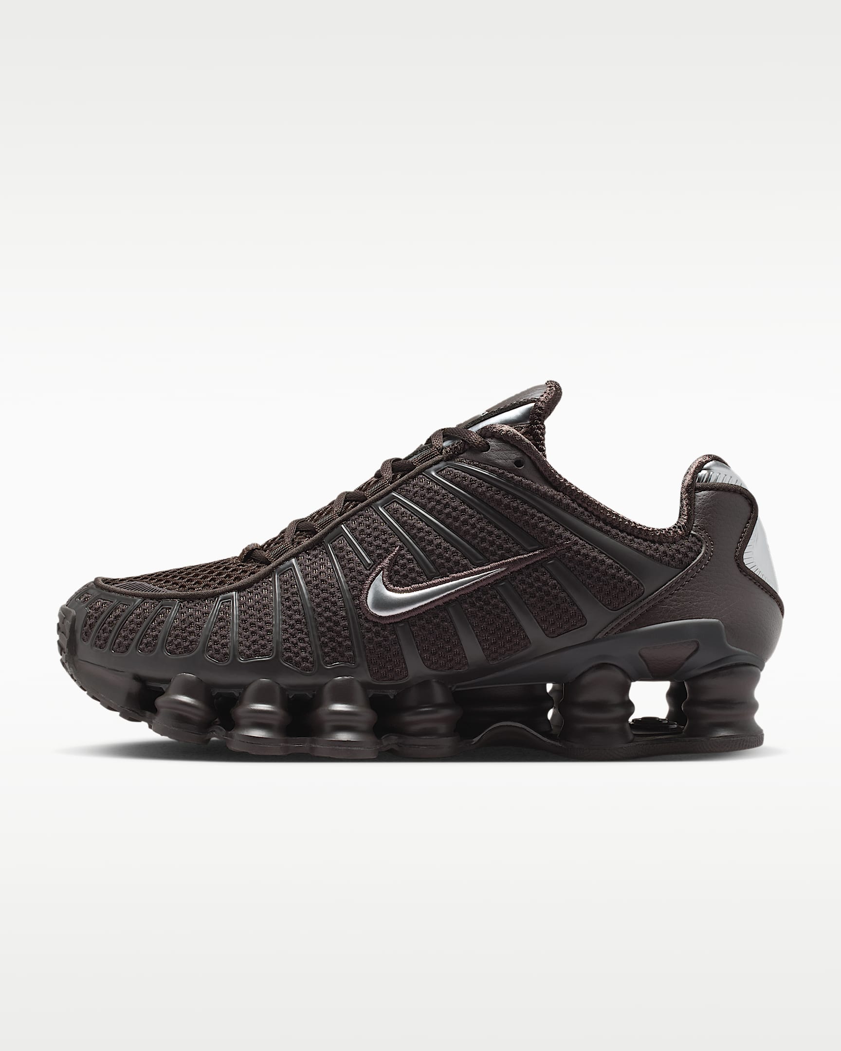 Nike Shox TL 女子气柱运动鞋 - 丝绒棕/金属银