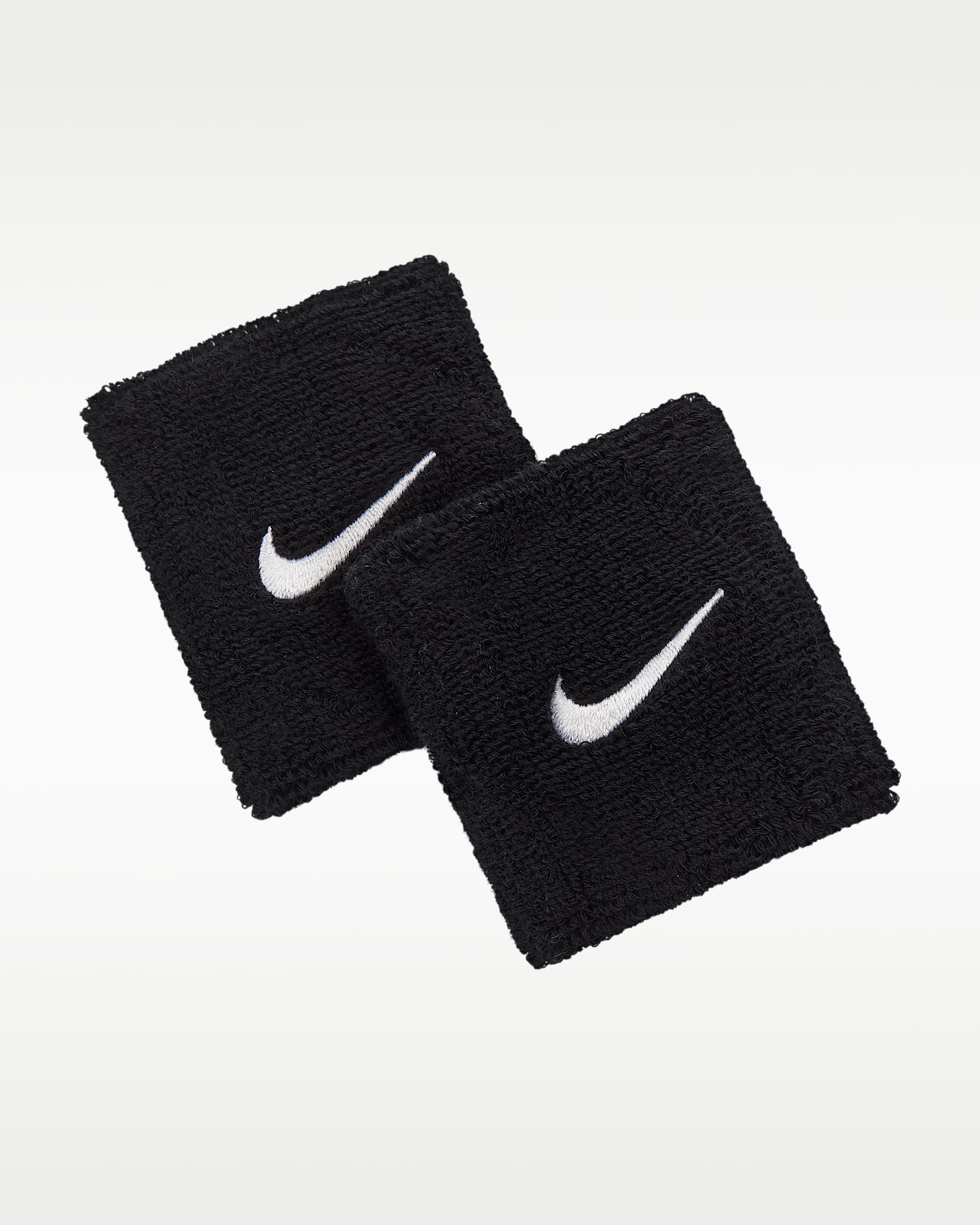 Nike Swoosh Classic 护腕（1 对） - 黑/白色