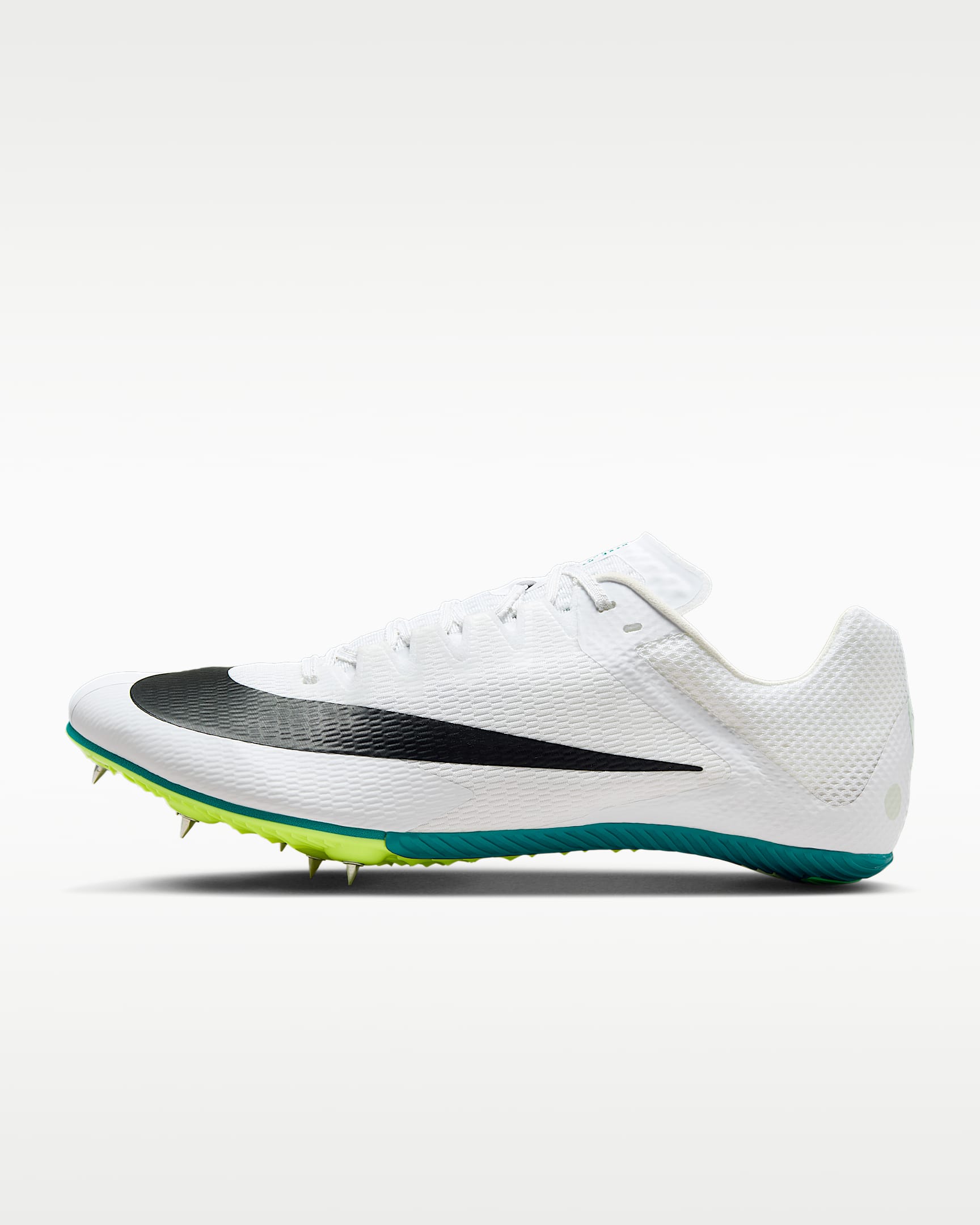 Nike Zoom Rival Sprint 男子田径短跑钉鞋 - 白色/亮杉木绿/蒸气绿/黑