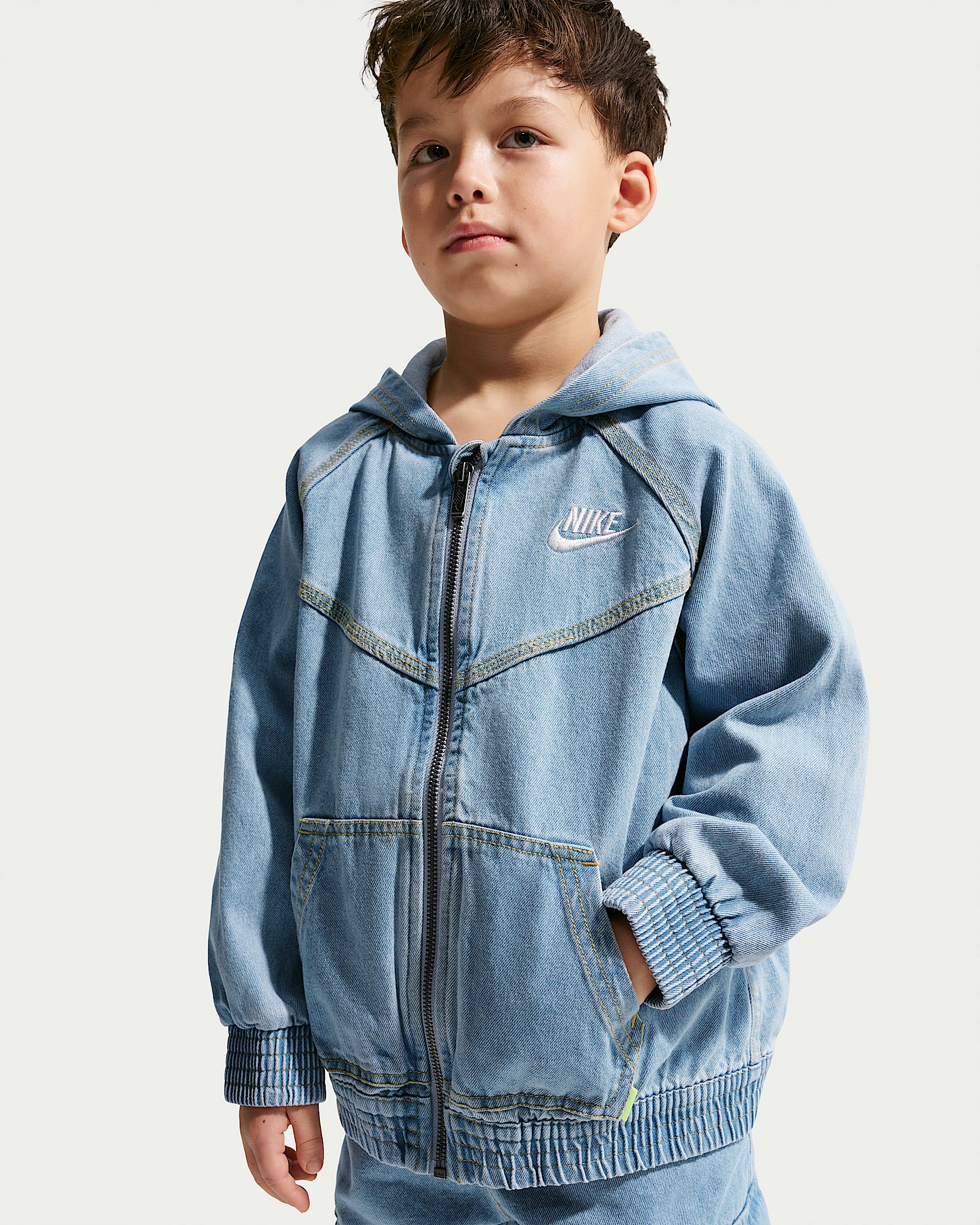 Nike 幼童牛仔夹克 - 浅蓝