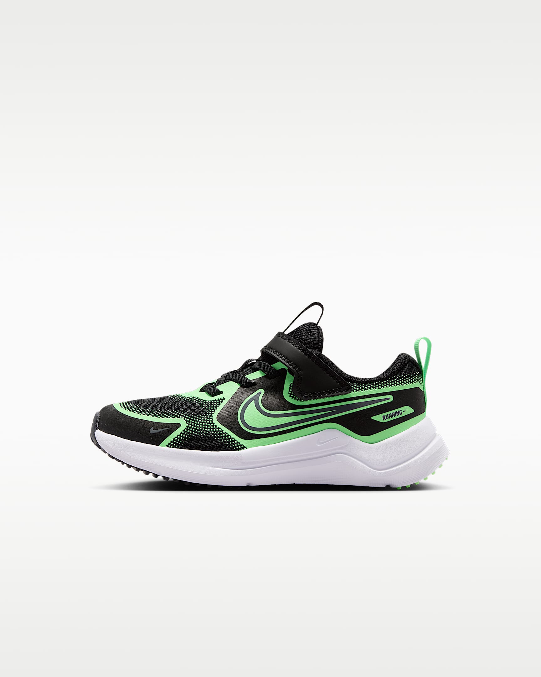 Nike Cosmic Runner 耐克宇宙一号幼童易穿脱运动鞋 - 黑/梦幻绿/冷灰