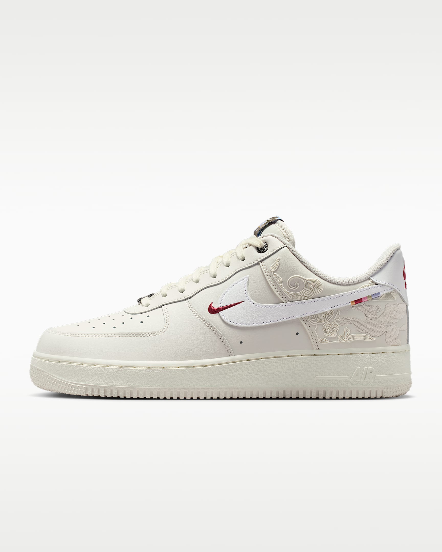 Nike Air Force 1 '07 SE "CNY" 马年限定脱缰系列新年款男子空军一号运动鞋 - 幻影灰白/帆白/幻影灰白/白色