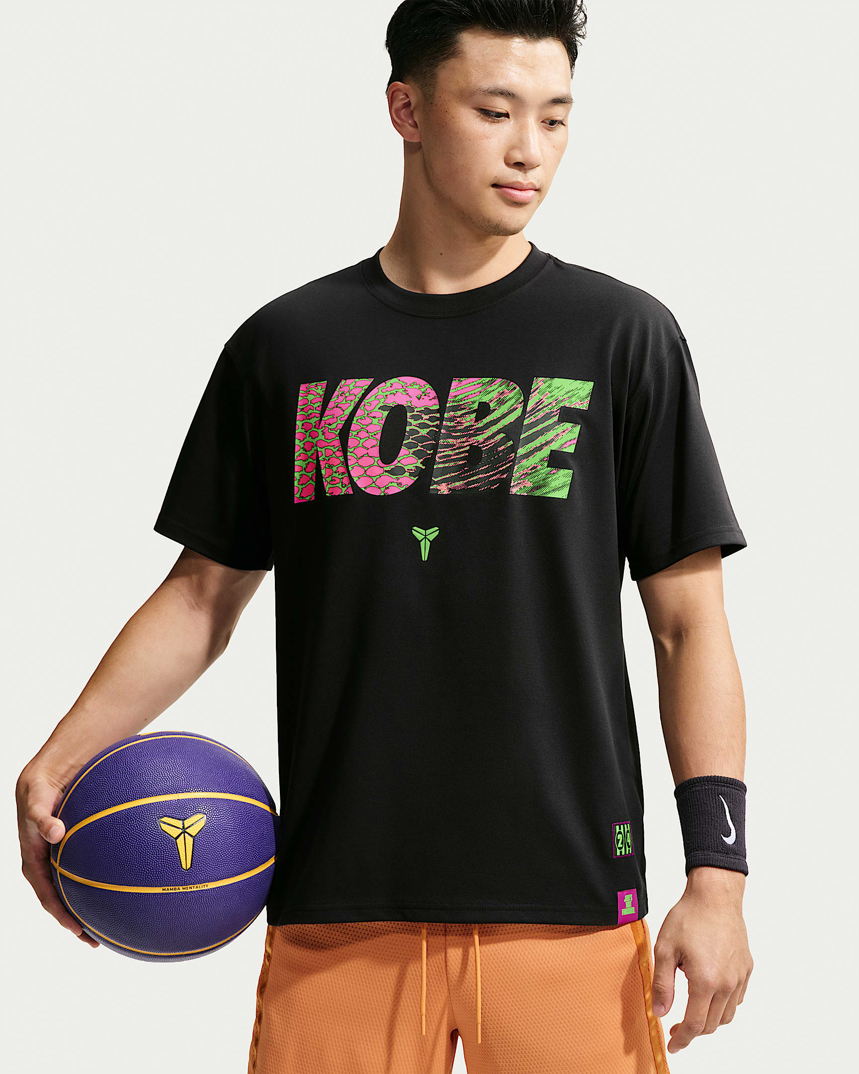 Kobe Mambacurial 科比男子篮球 T 恤 - 黑