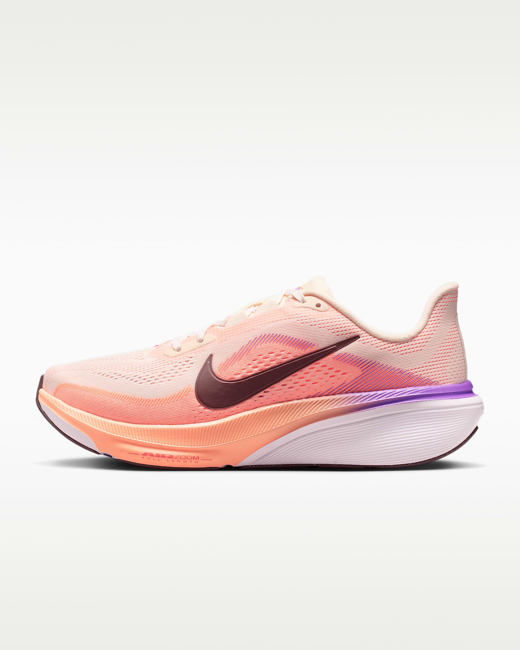 Nike Pegasus 42 耐克飞马女子公路跑步鞋 - 粉白/脉冲橙/亮紫罗兰/图腾黑紫