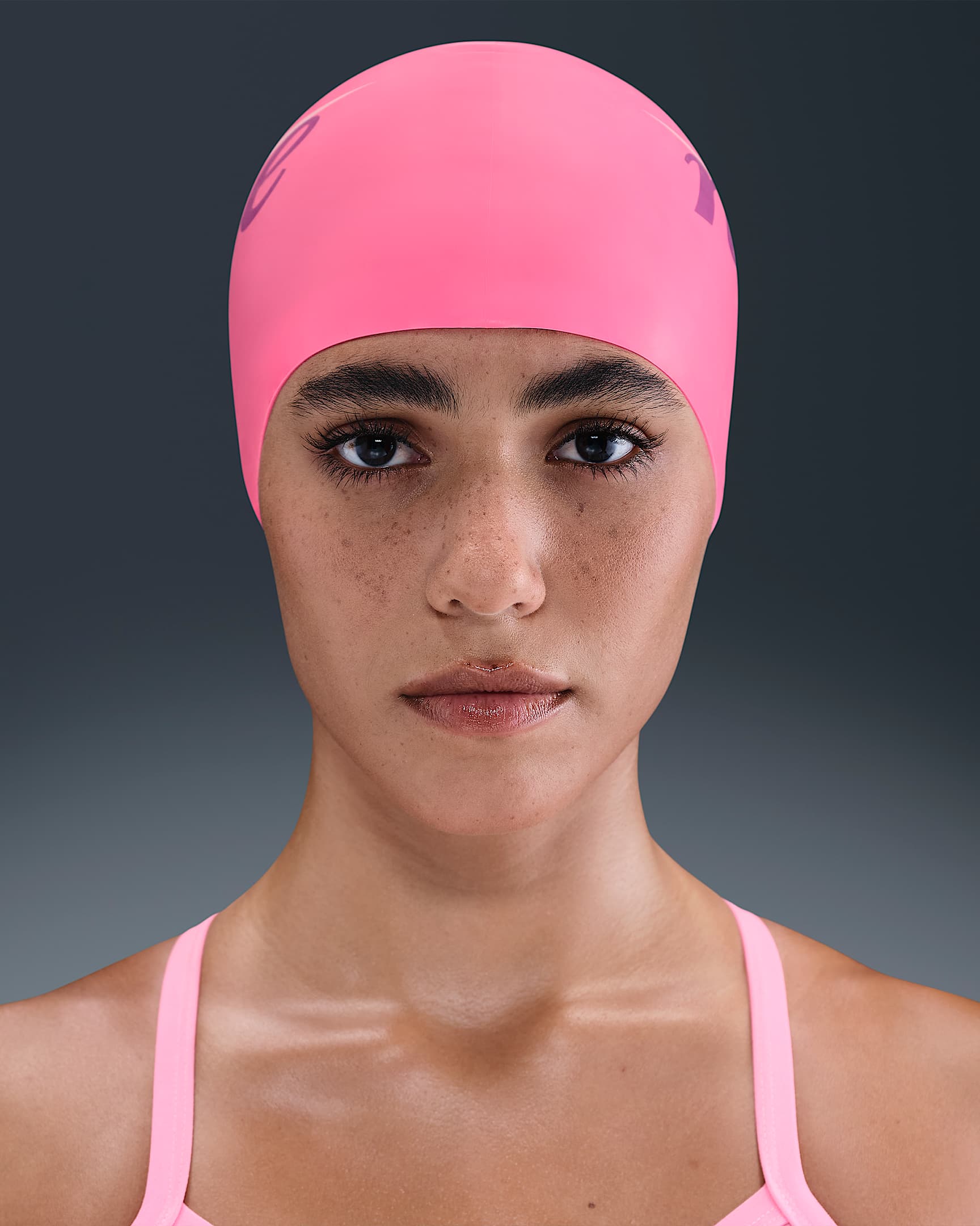 Nike Swim 硅胶泳帽 - 霞光粉/亮紫罗兰/白色/白色