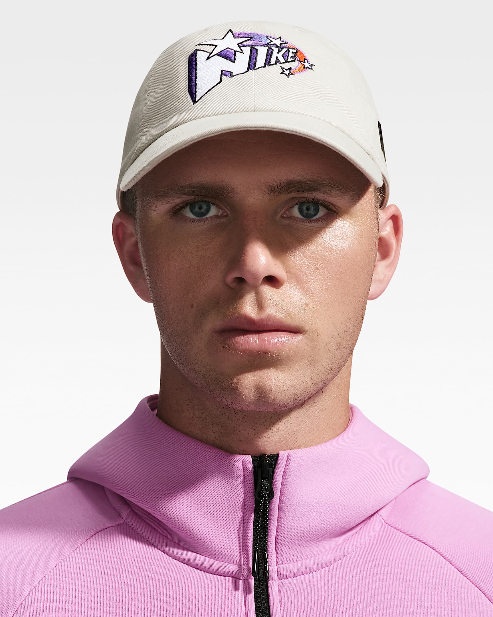 Nike Club "CHBL" 耐高篮球系列软顶运动帽 - 浅骨色/安全橙