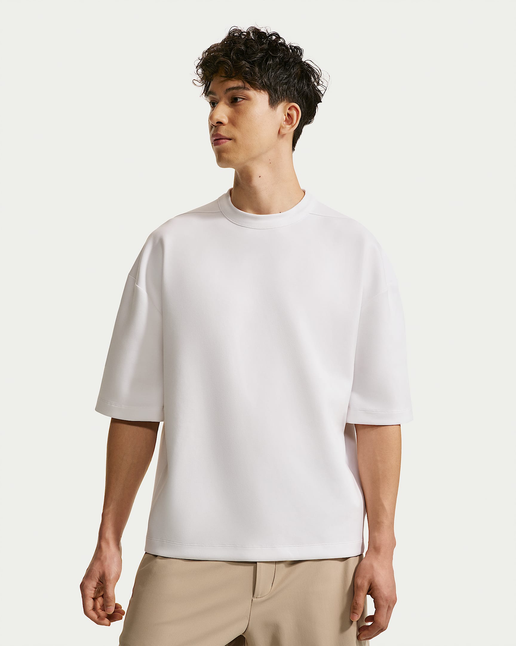 Nike 24.7 ImpossiblySoft Dri-FIT 超感柔软男子速干短袖上衣 - 白色/帆白/尘光子色