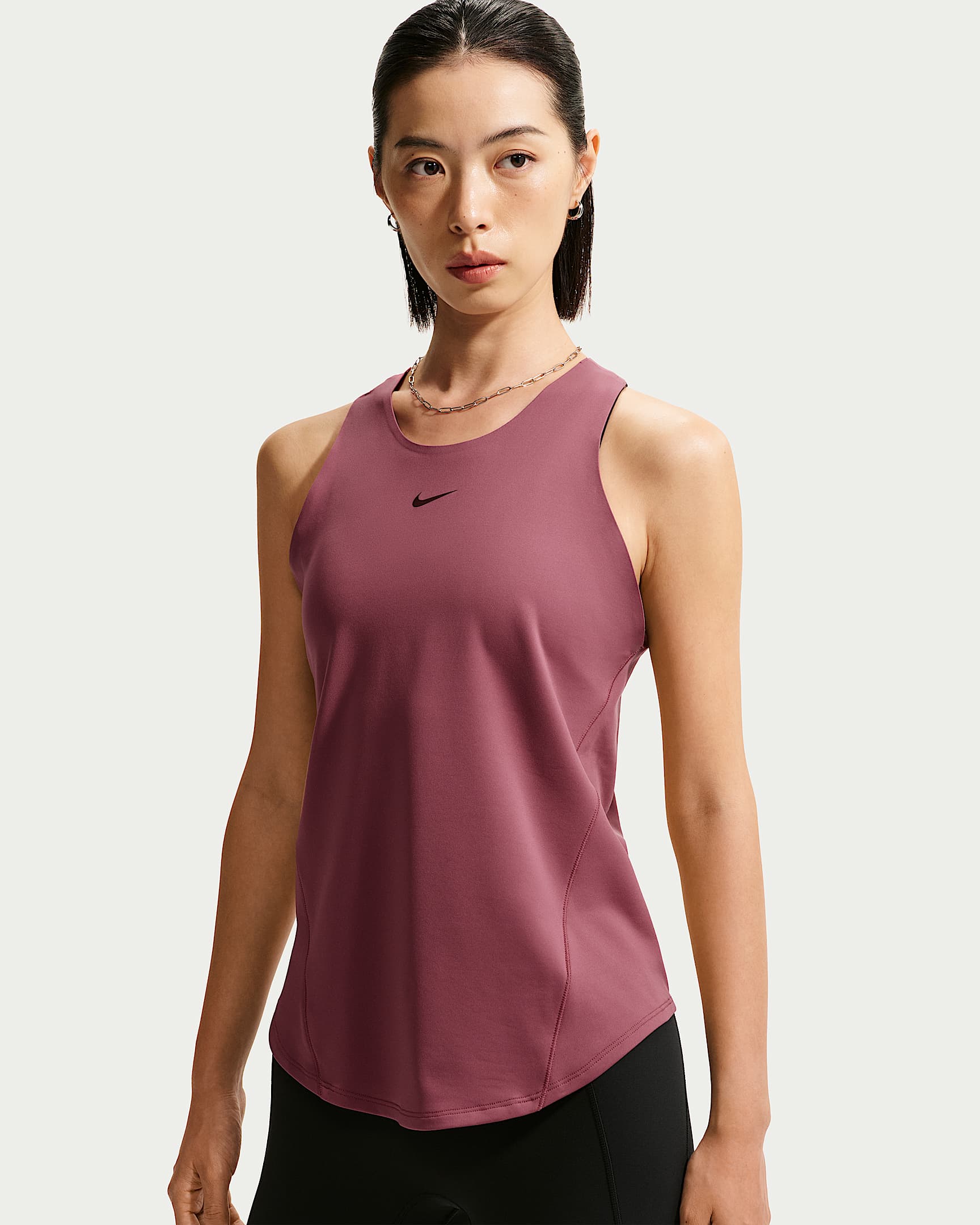 Nike Universa 女子速干背心 - 烟灰粉/神秘枣红