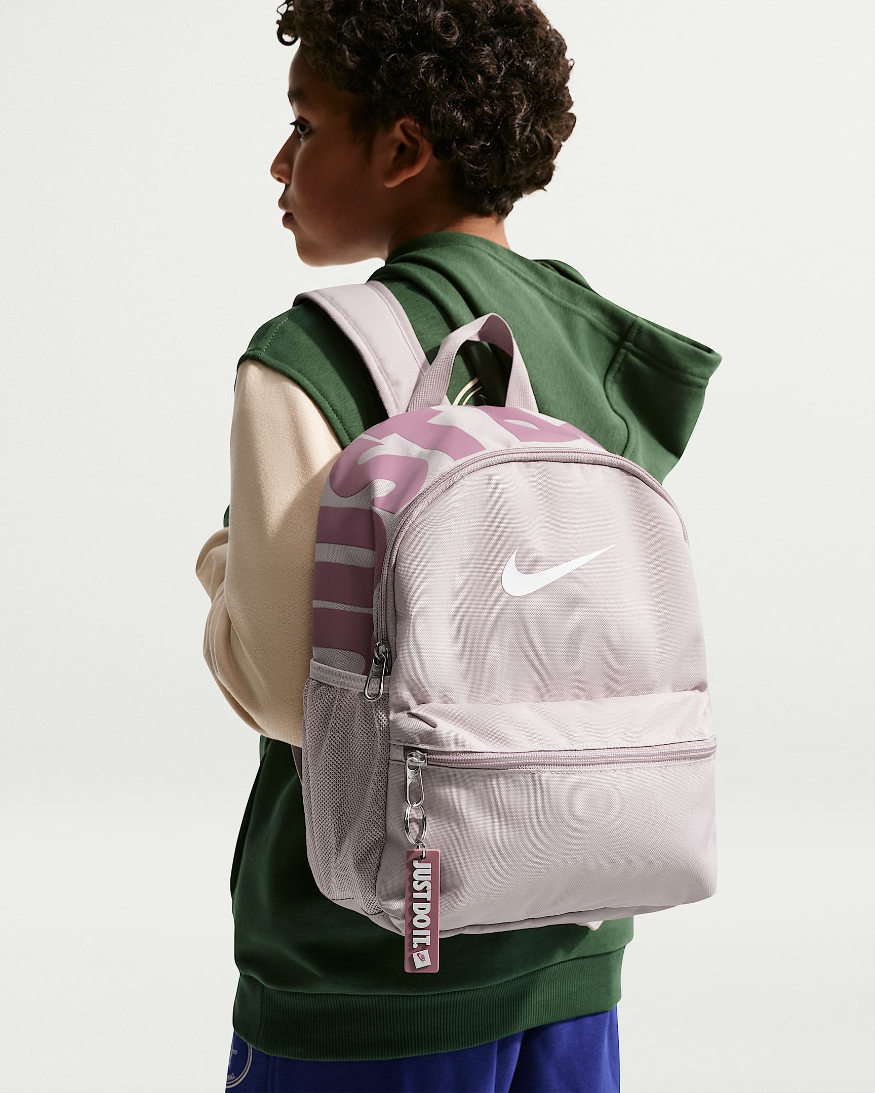 Nike JDI 2.0 儿童迷你双肩包 - 灰紫/灰紫红/白色