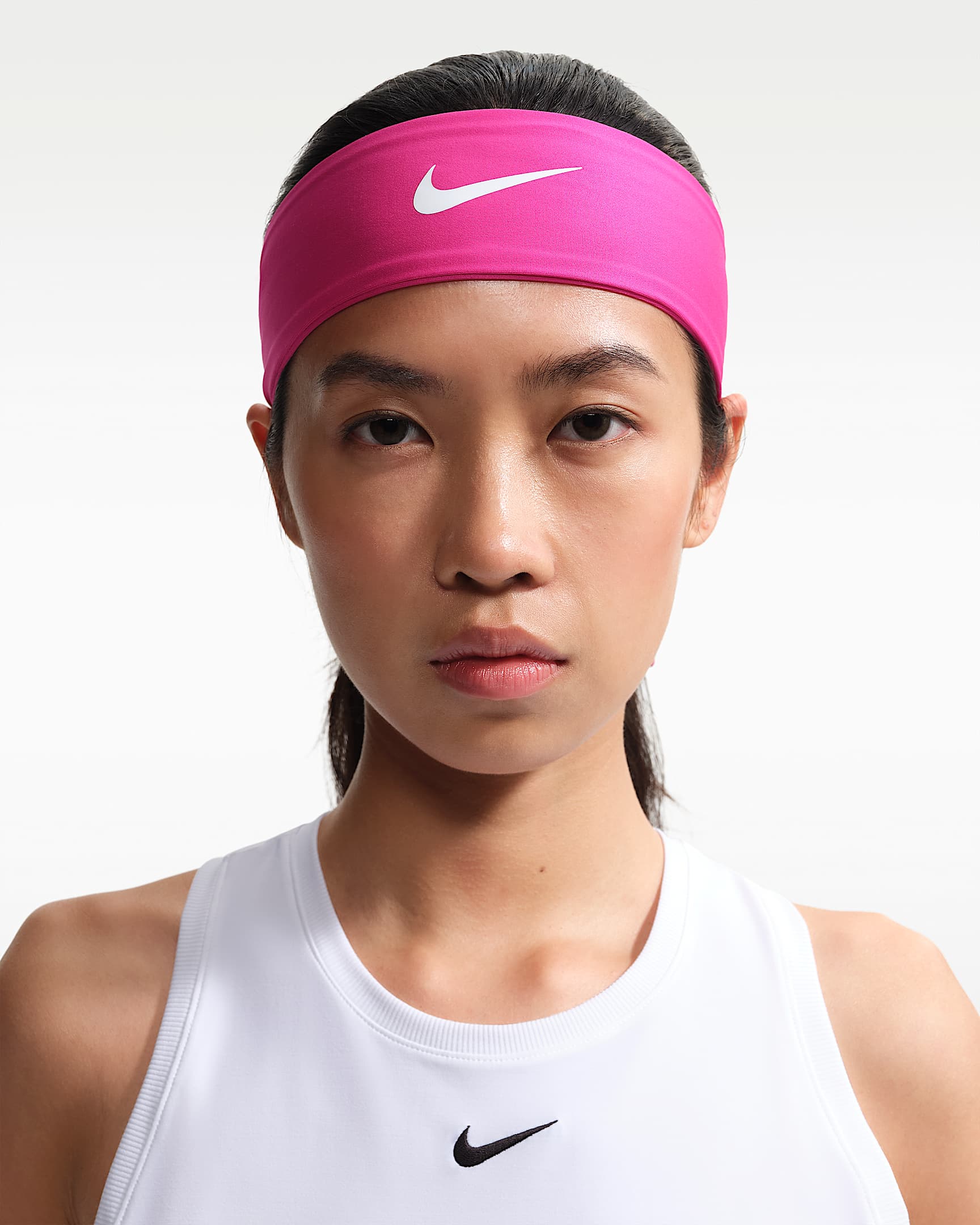 Nike Fury Dri-FIT 经典速干头带(1 条) - 明亮粉/白色