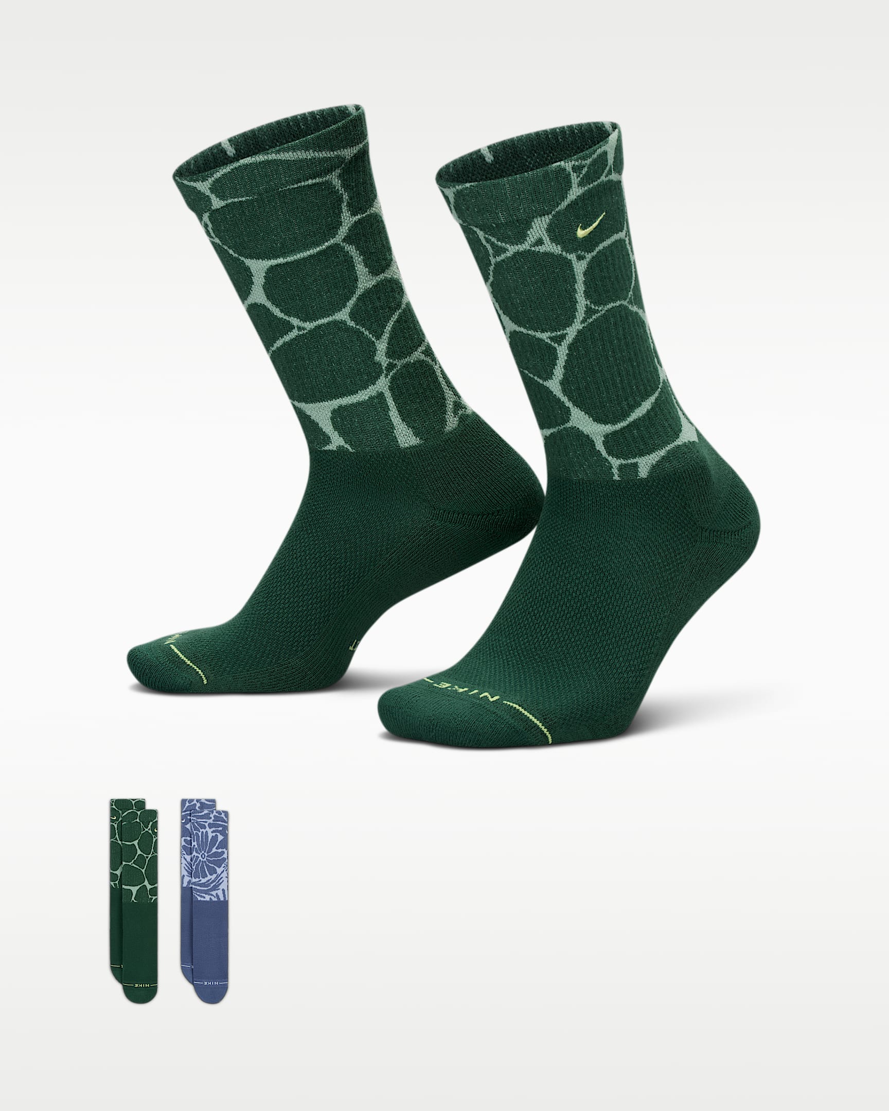 Nike Everyday Elevated 速干中筒运动袜（2 双） - 多色