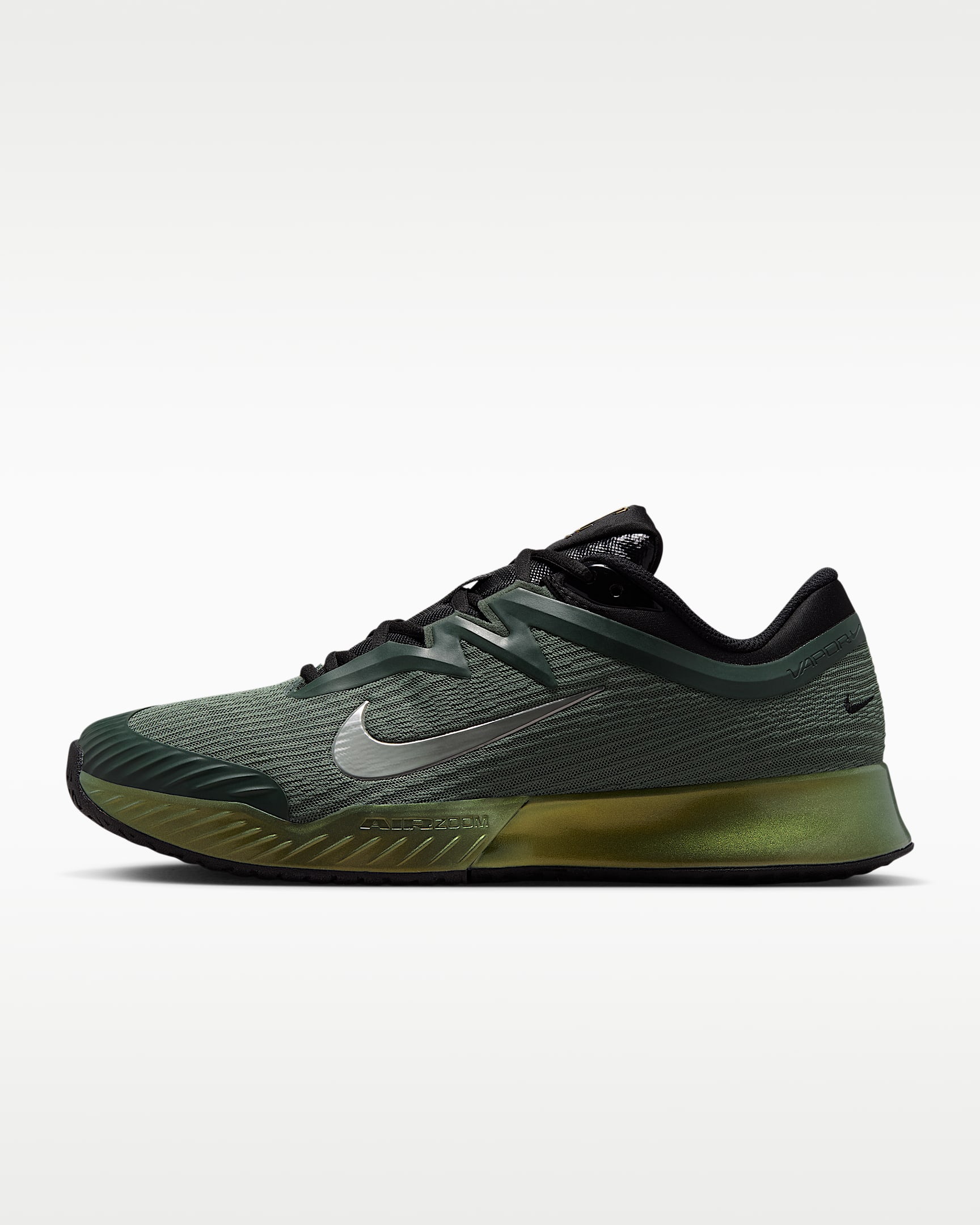 Nike Vapor Pro 3 PRM 男子硬地球场网球鞋 - 迷彩绿/白金色/黑/金属色