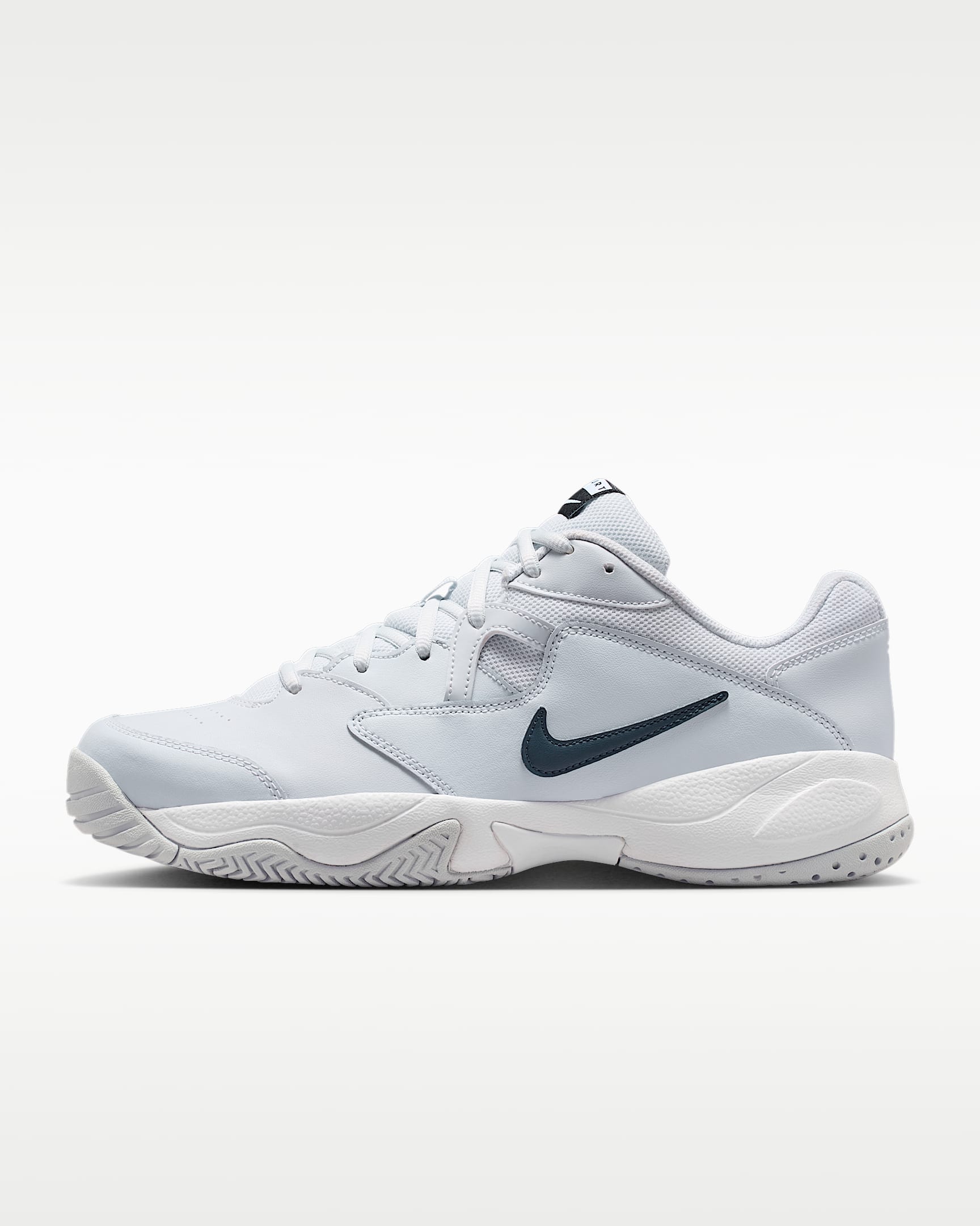NikeCourt Lite 2 男子硬地球场网球鞋 - 白金色/白色/黑曜石色