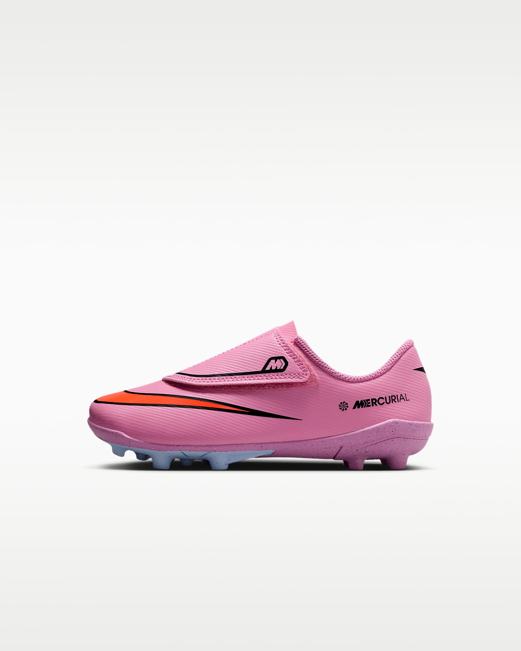Nike Jr. Mercurial Vapor 16 Club 耐克刺客系列幼童 MG 多种场地低帮足球鞋 - 神秘火烈鸟红/鲜橙红/黑