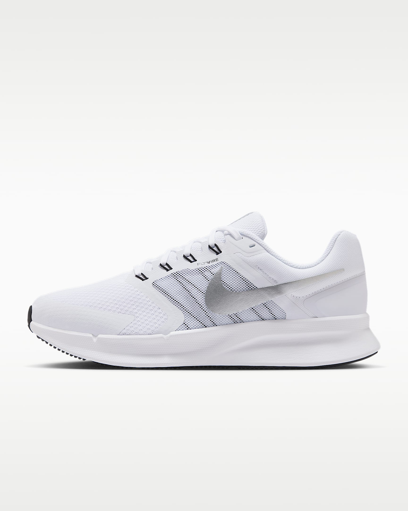 Nike Run Swift 3 男子公路跑步鞋 - 白色/足球灰/黑/金属银