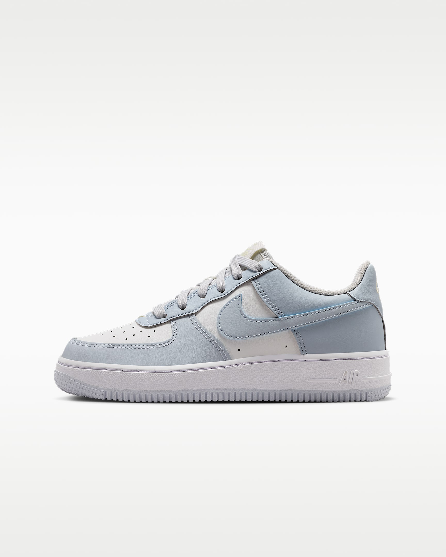 Nike Air Force 1 大童空军一号运动鞋 - 浅银灰/石膏色/白色/浅蓝灰