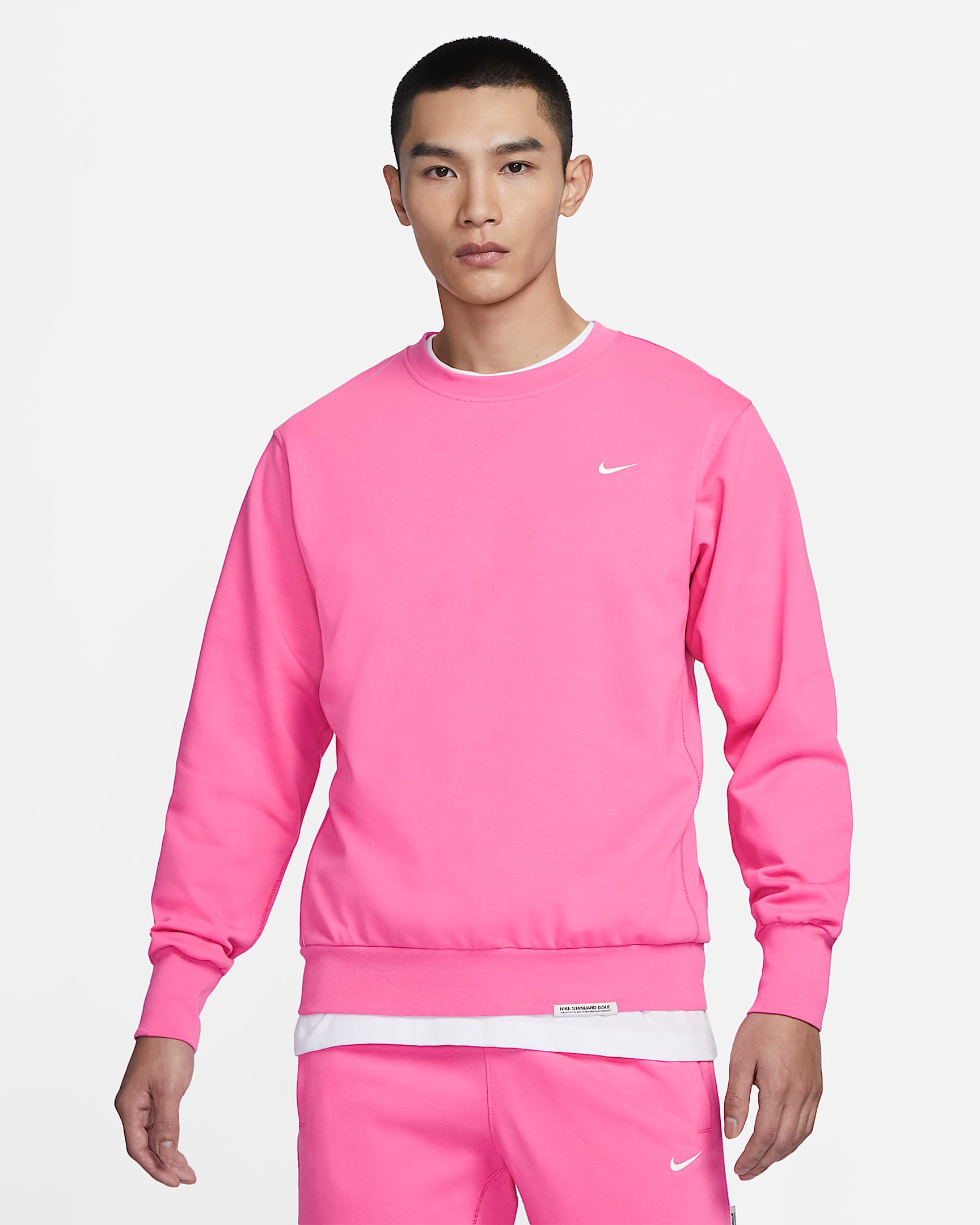 Nike Dri-FIT Standard Issue 男子速干篮球圆领上衣 - 亚紫粉/淡象牙白