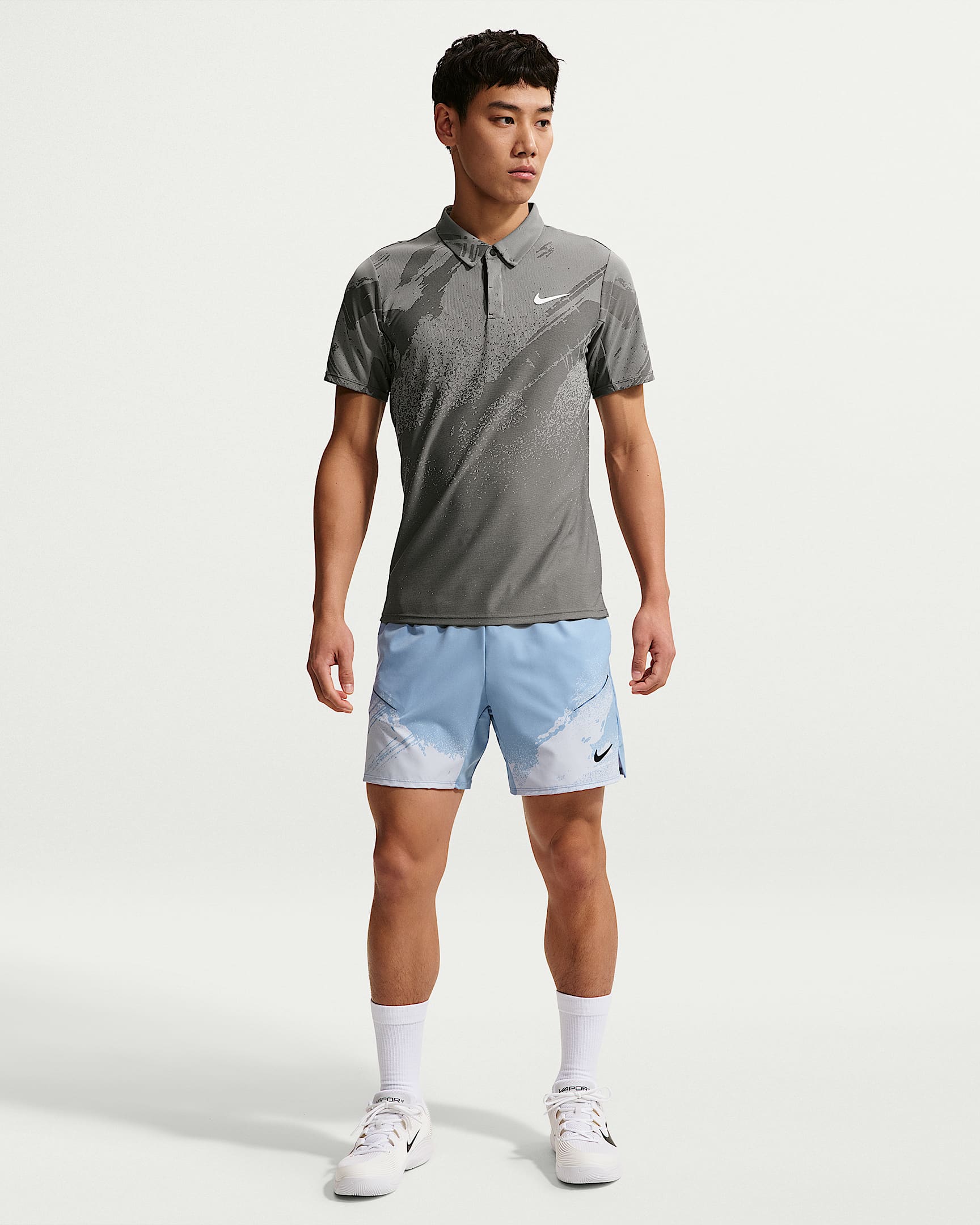 NikeCourt Slam Dri-FIT 扬尼克·辛纳同款男子速干网球短裤 - 工作蓝/氢蓝/黑