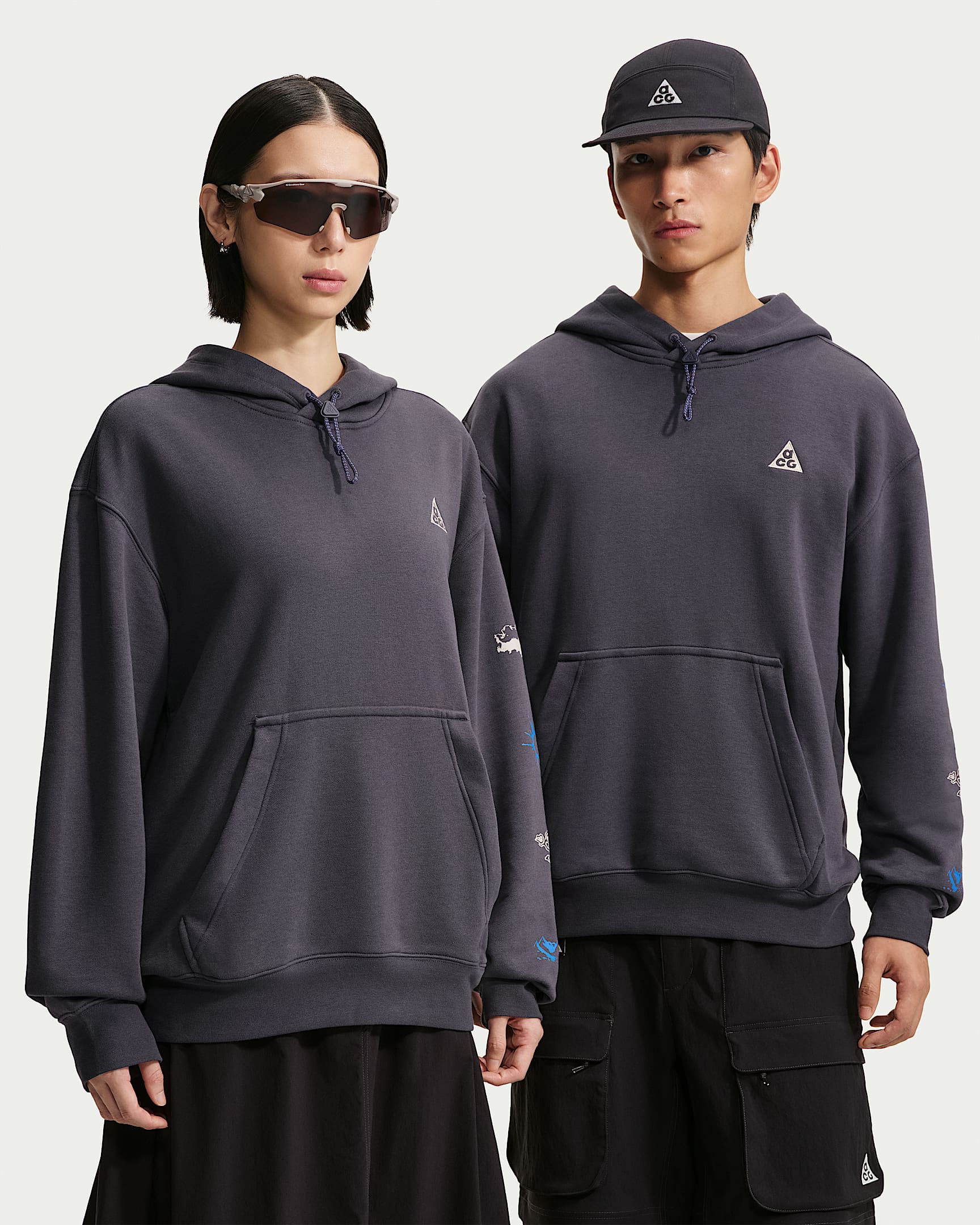 ACG Tuff Fleece Dri-FIT 此沙同款男子速干套头连帽衫 - 铁架黑