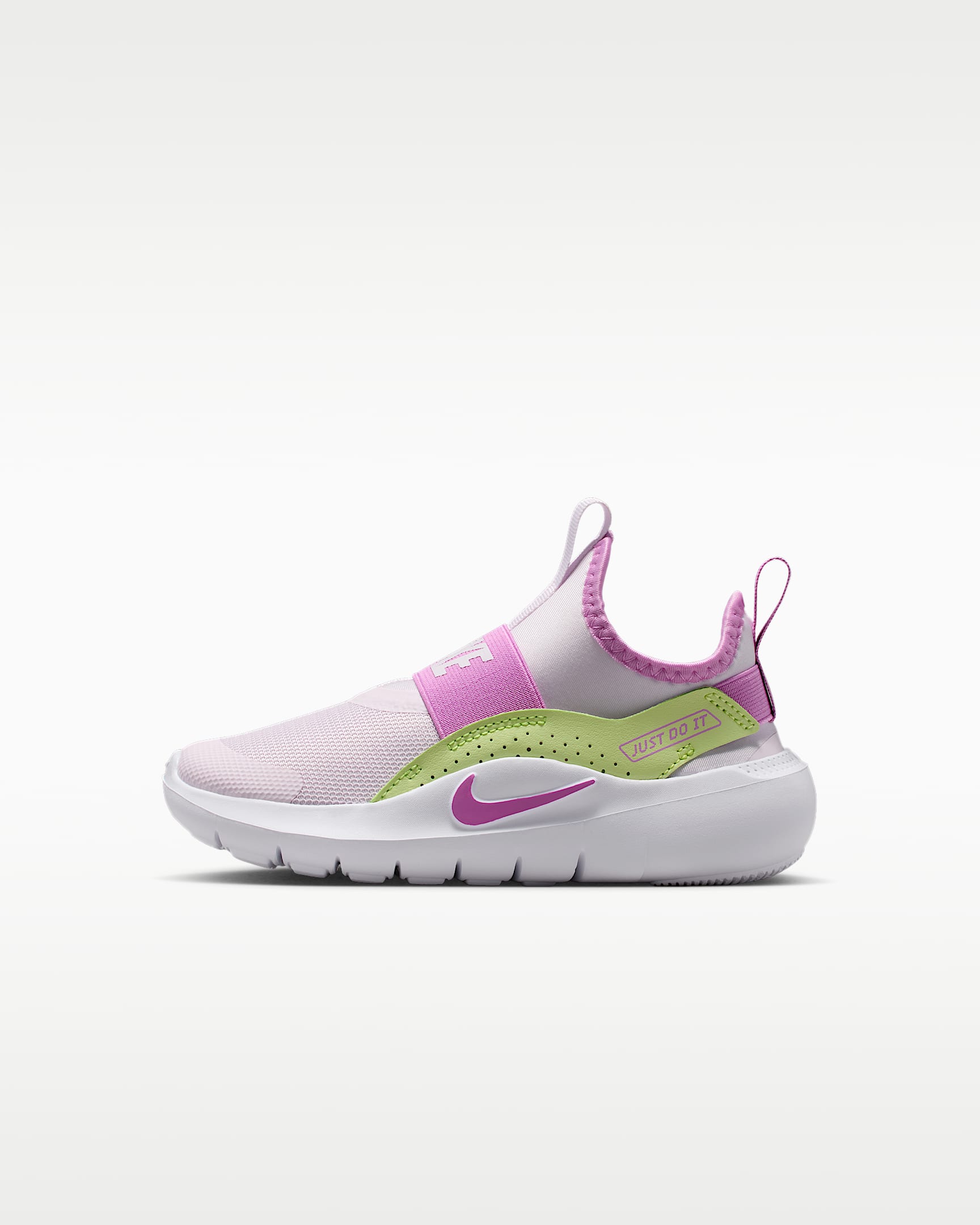 Nike Flex Runner 4 幼童一脚蹬运动鞋 - 浅紫罗兰/浅柠色/白色/浅品红