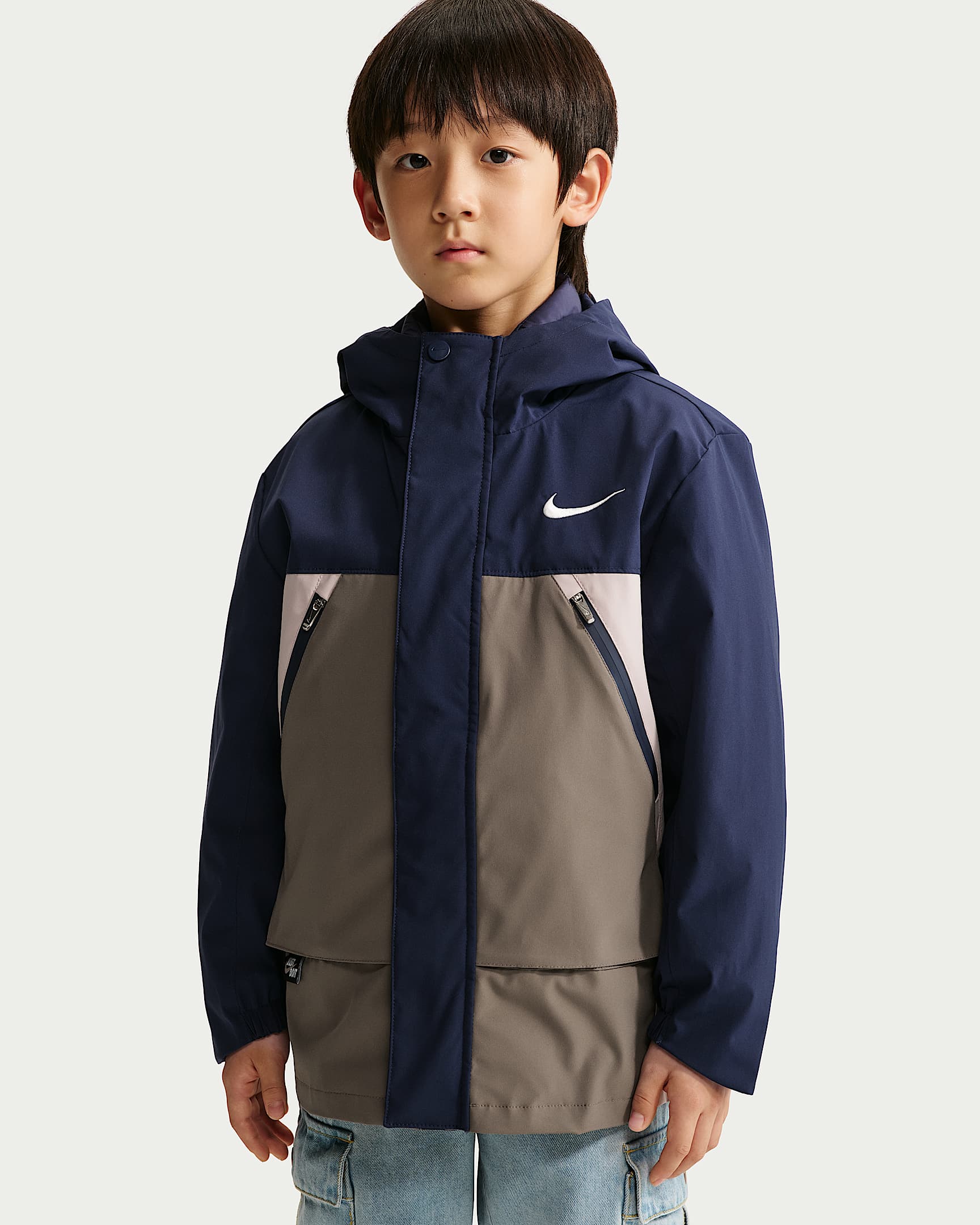 Nike 幼童三合一两件套羽绒内胆户外夹克 - 深藏青