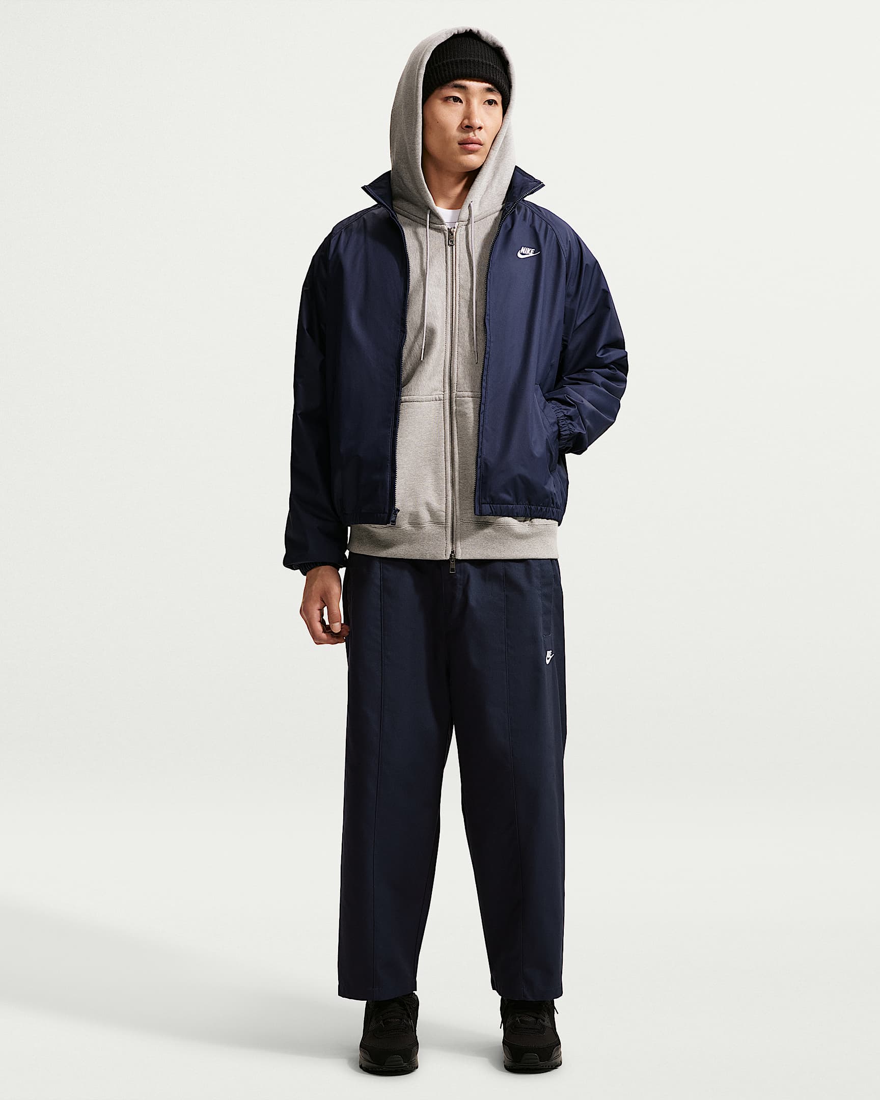 Nike Club 男子运动长裤 - 黑曜石色/白色