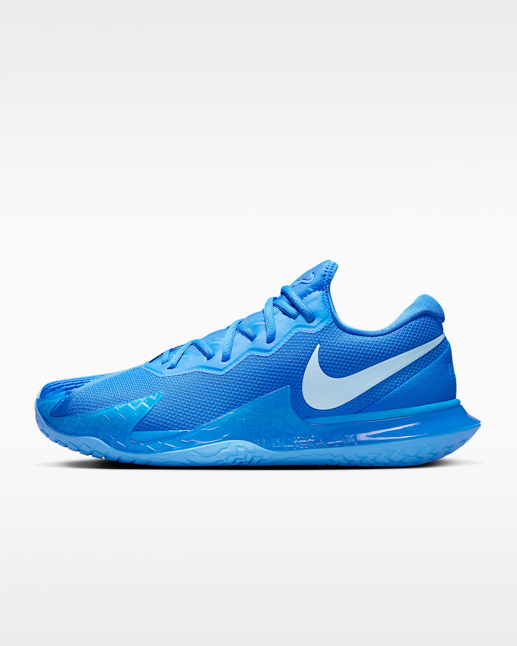 NikeCourt Zoom Vapor Cage 4 Rafa 纳达尔男子硬地球场网球鞋 - 浅清透蓝/大学蓝/浅军械蓝