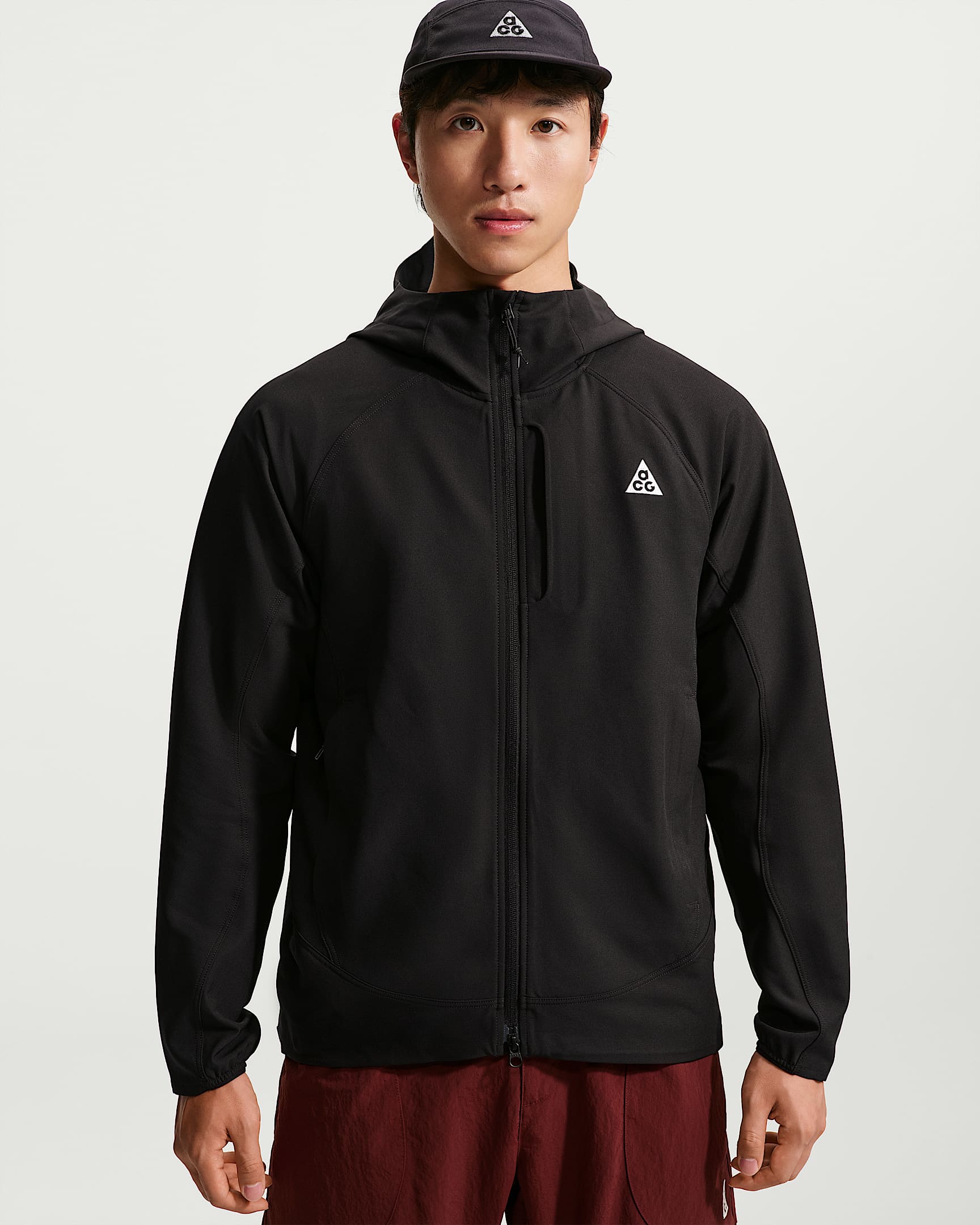 ACG Cloud Trekker 男子拒水全长拉链开襟徒步夹克 - 黑/山峰白