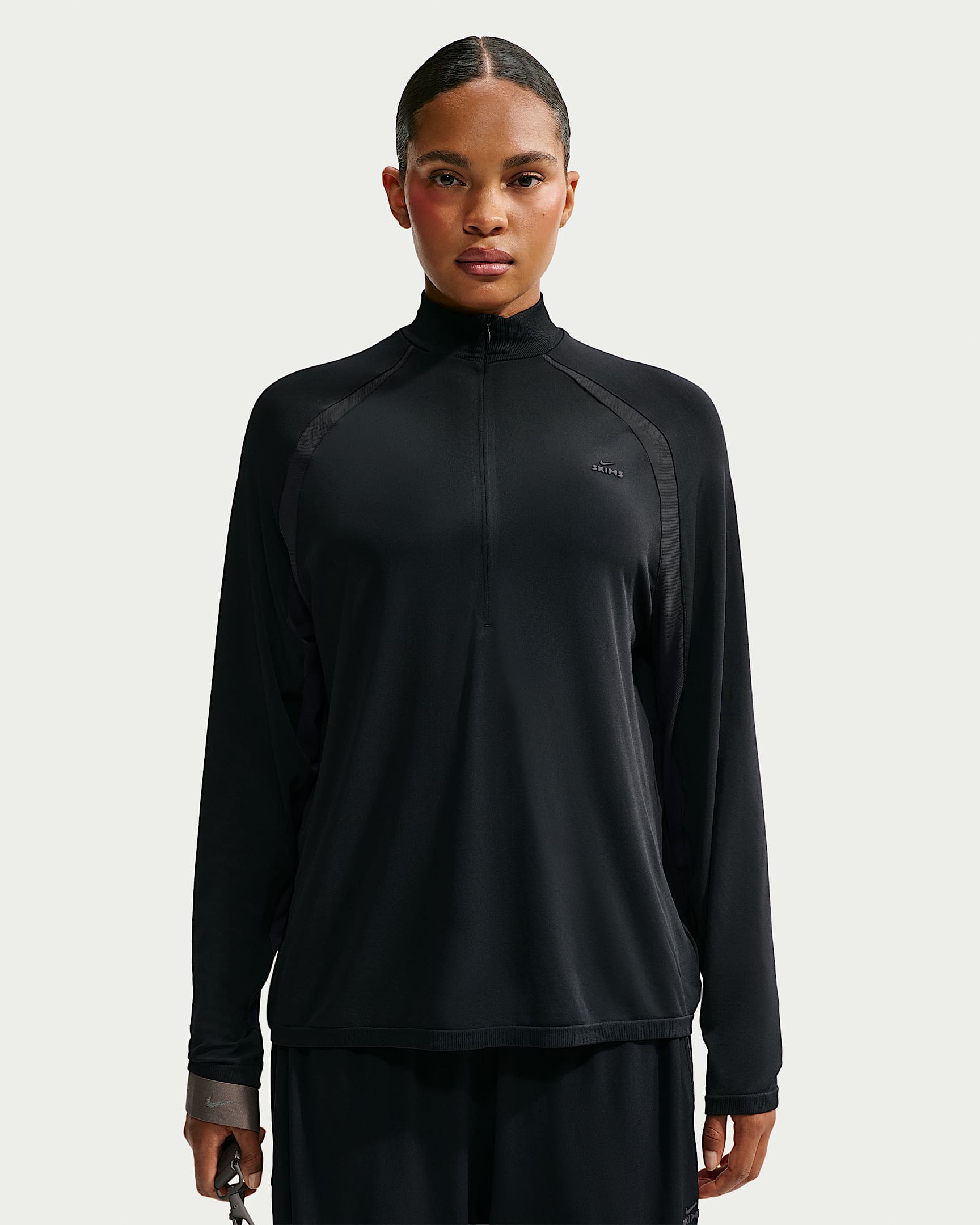 NikeSKIMS Stretch Knit 2.0 女子长袖上衣 - NSKM Obsidian/NSKM Igneous