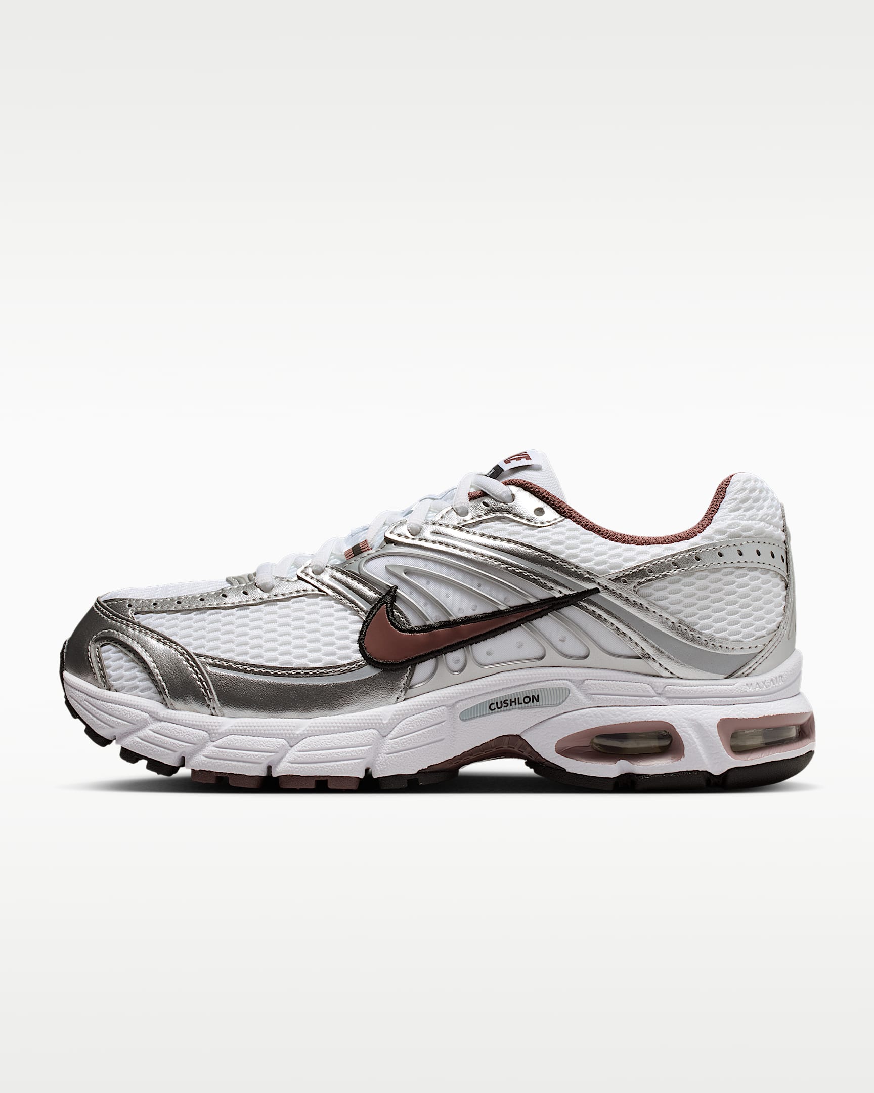 Nike Air Max Moto 2K 女子反光装饰运动鞋 - 白色/金属银/黑/图腾黑紫