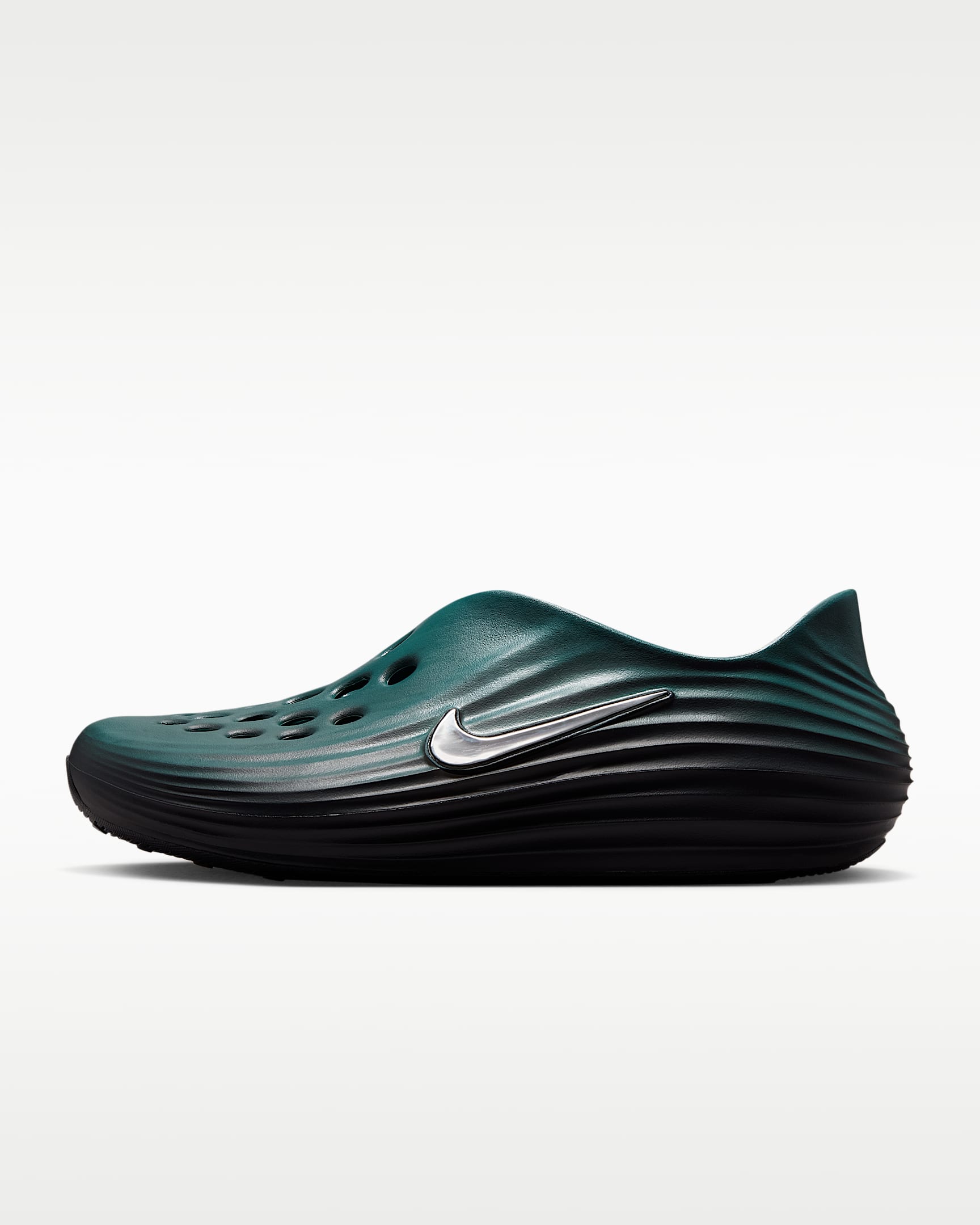 Nike ReactX Rejuven8 男子一脚蹬凉鞋 - 矿物岩板蓝/灰黑/金属银