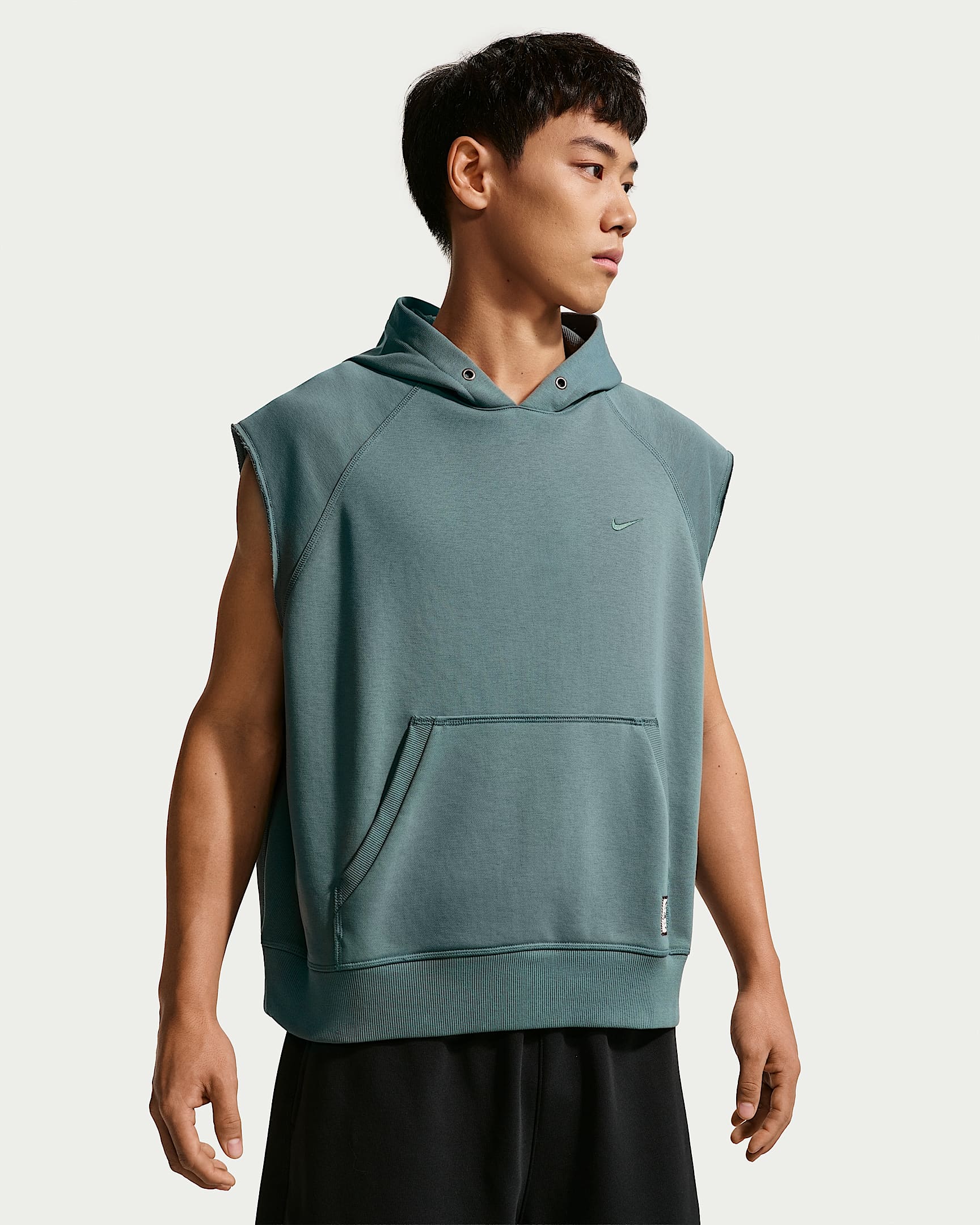 Nike N.A.C. Dri-FIT 男子速干针织无袖训练连帽衫 - 矿物岩板蓝/矿物岩板蓝