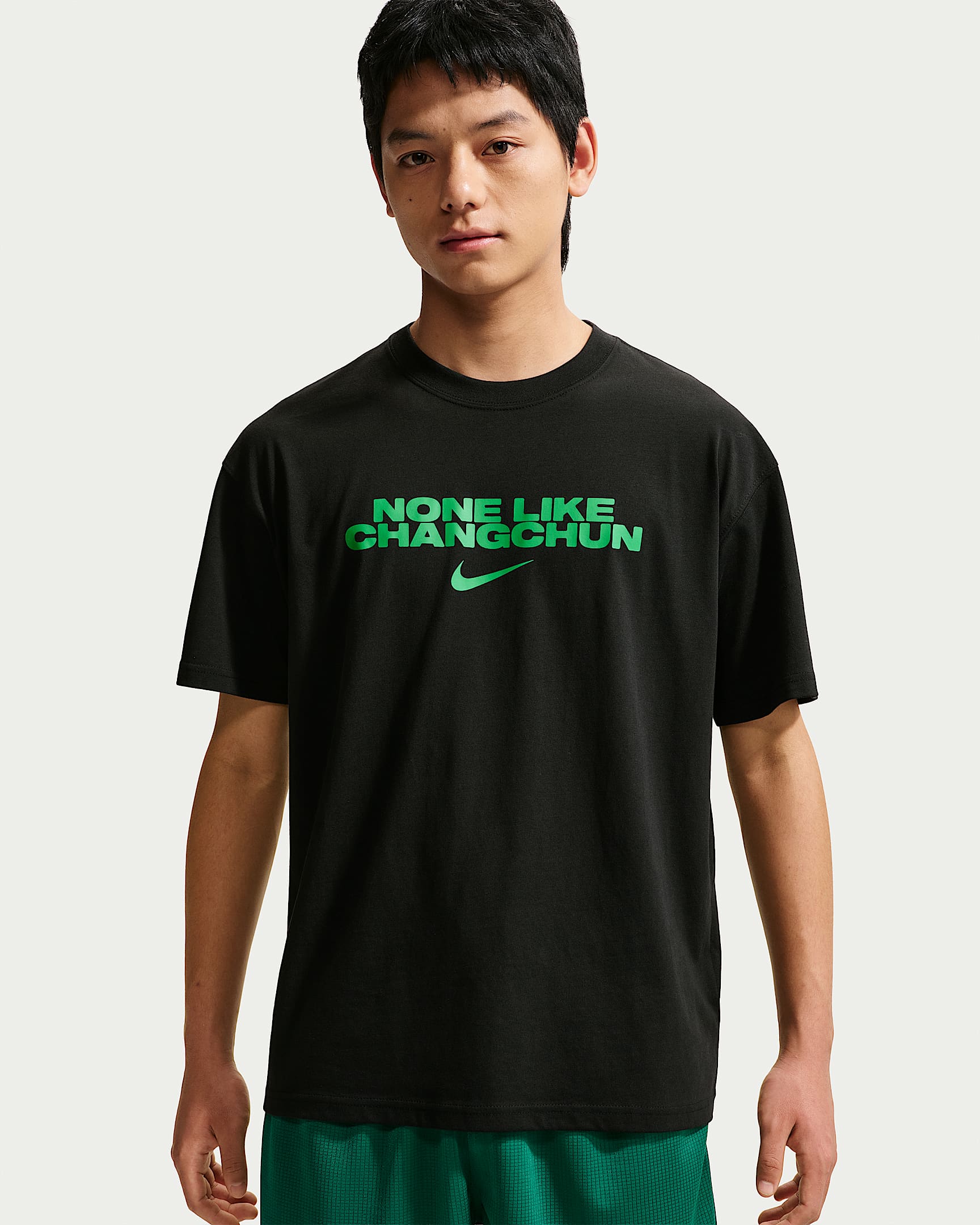 CHBL "Changchun" Nike 耐高篮球系列男子短袖T恤 - 黑