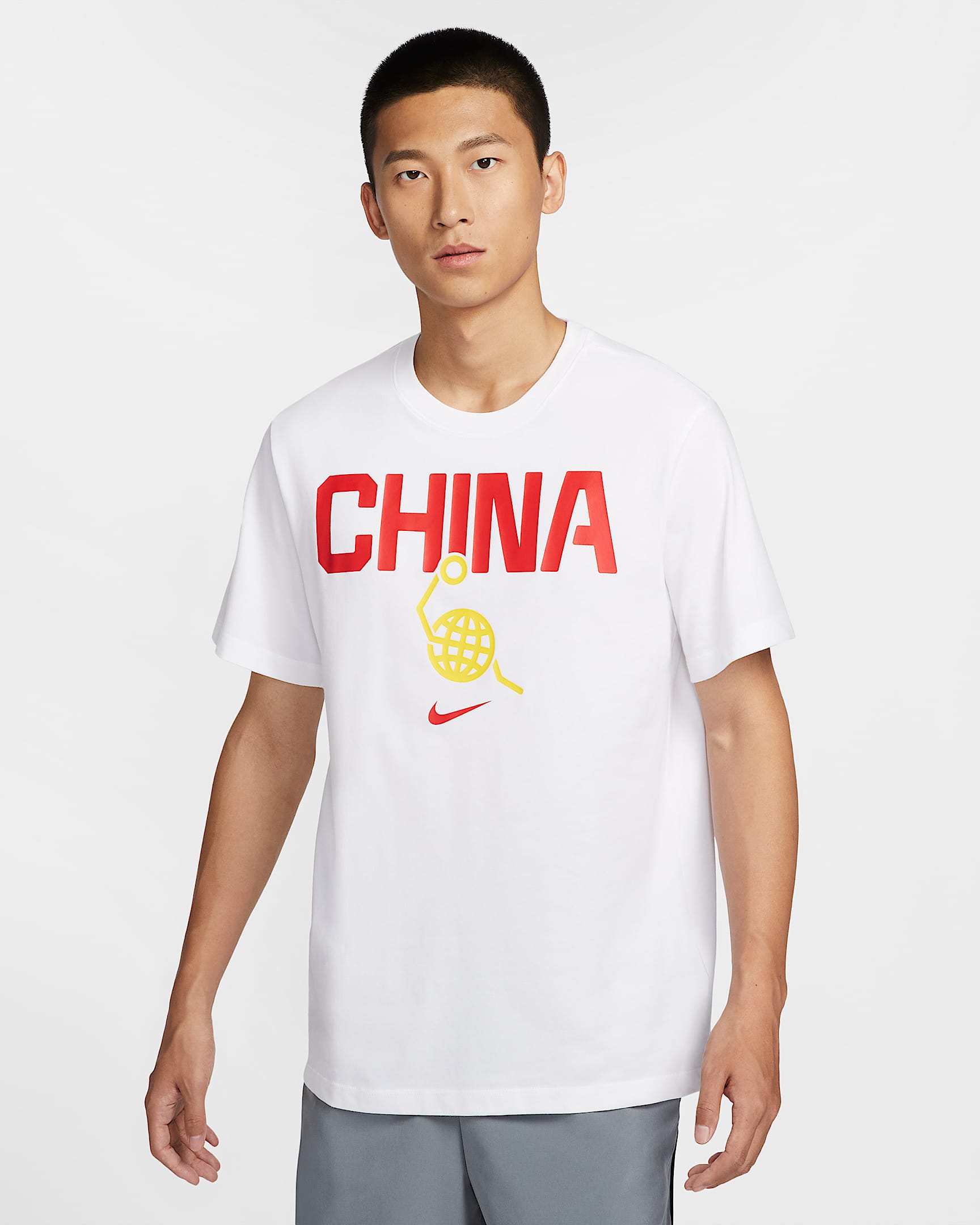 Nike "篮球小人" 男子短袖T恤 - 白色
