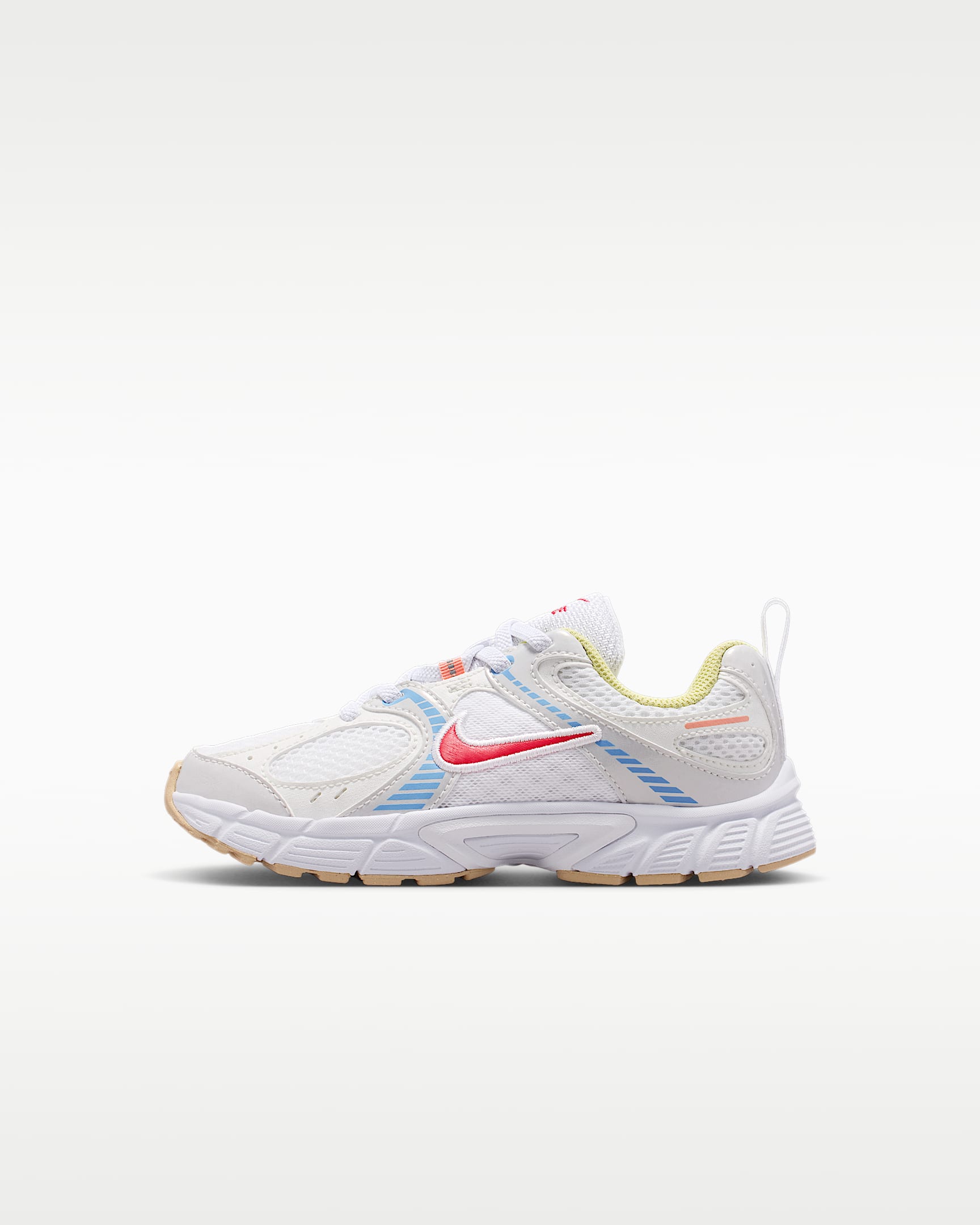 Nike V5 RNR 幼童运动鞋 - 白色/白色/黄绿/热带粉