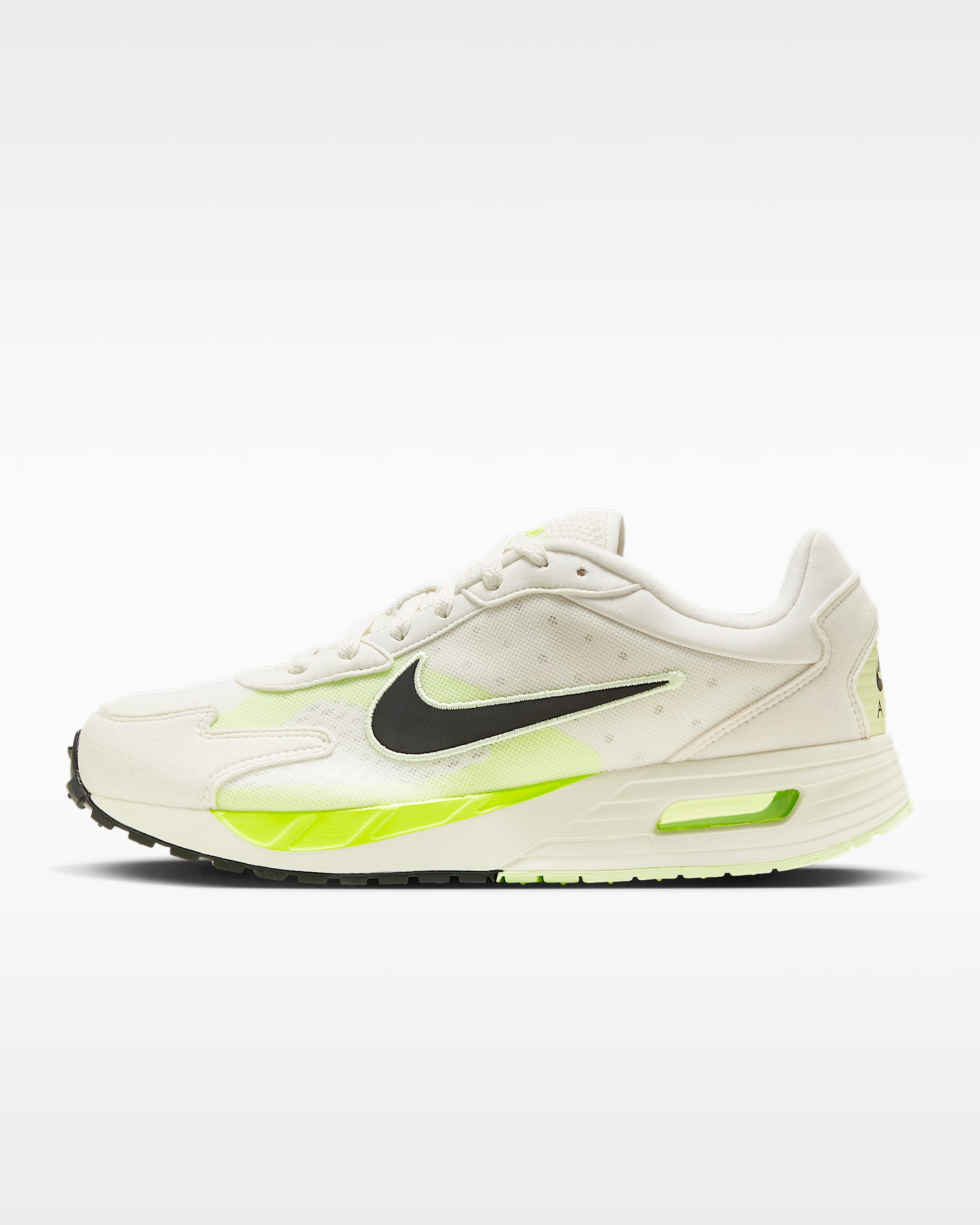 Nike Air Max Solo 女子运动鞋 - 帆白/微黄绿/荧光黄/黑